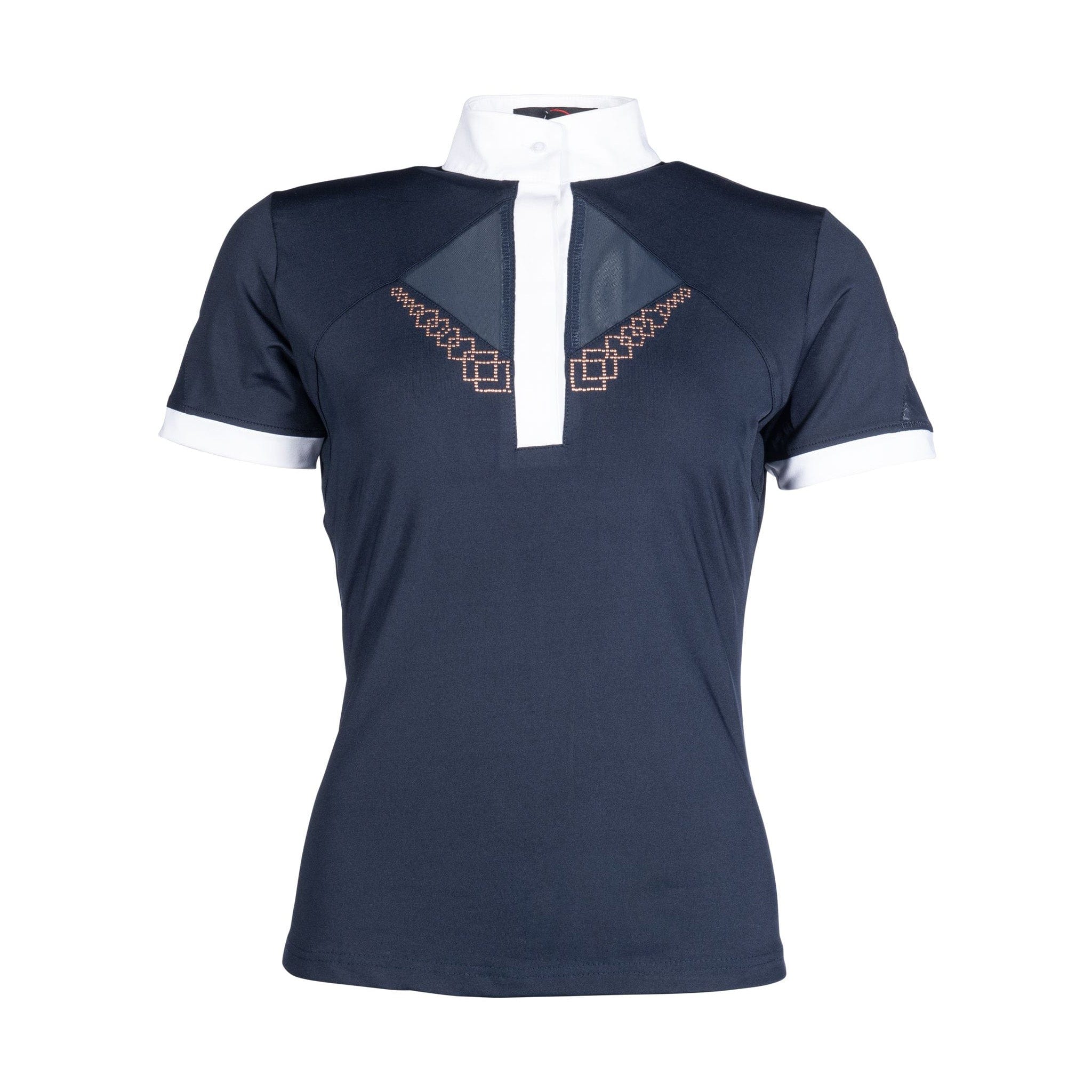 Hkm Kayla Competition Shirt - UK 12 (M) · Navy