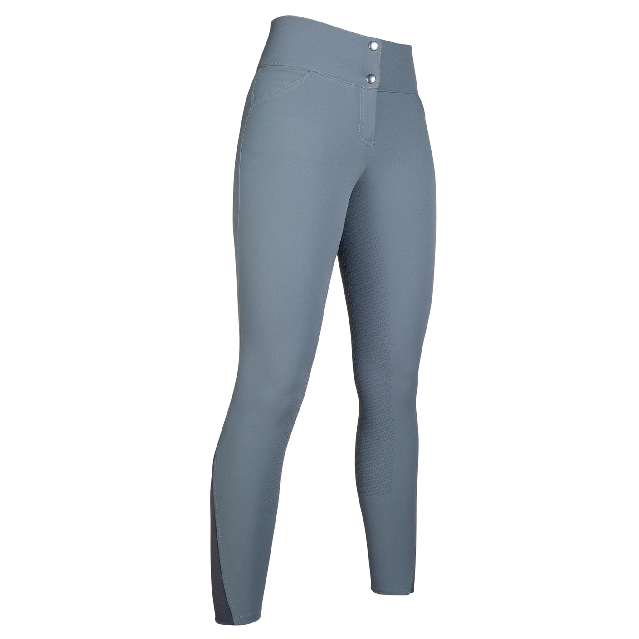 HKM Lara Silicone Full Seat Breeches 12565 Grey Front Right
