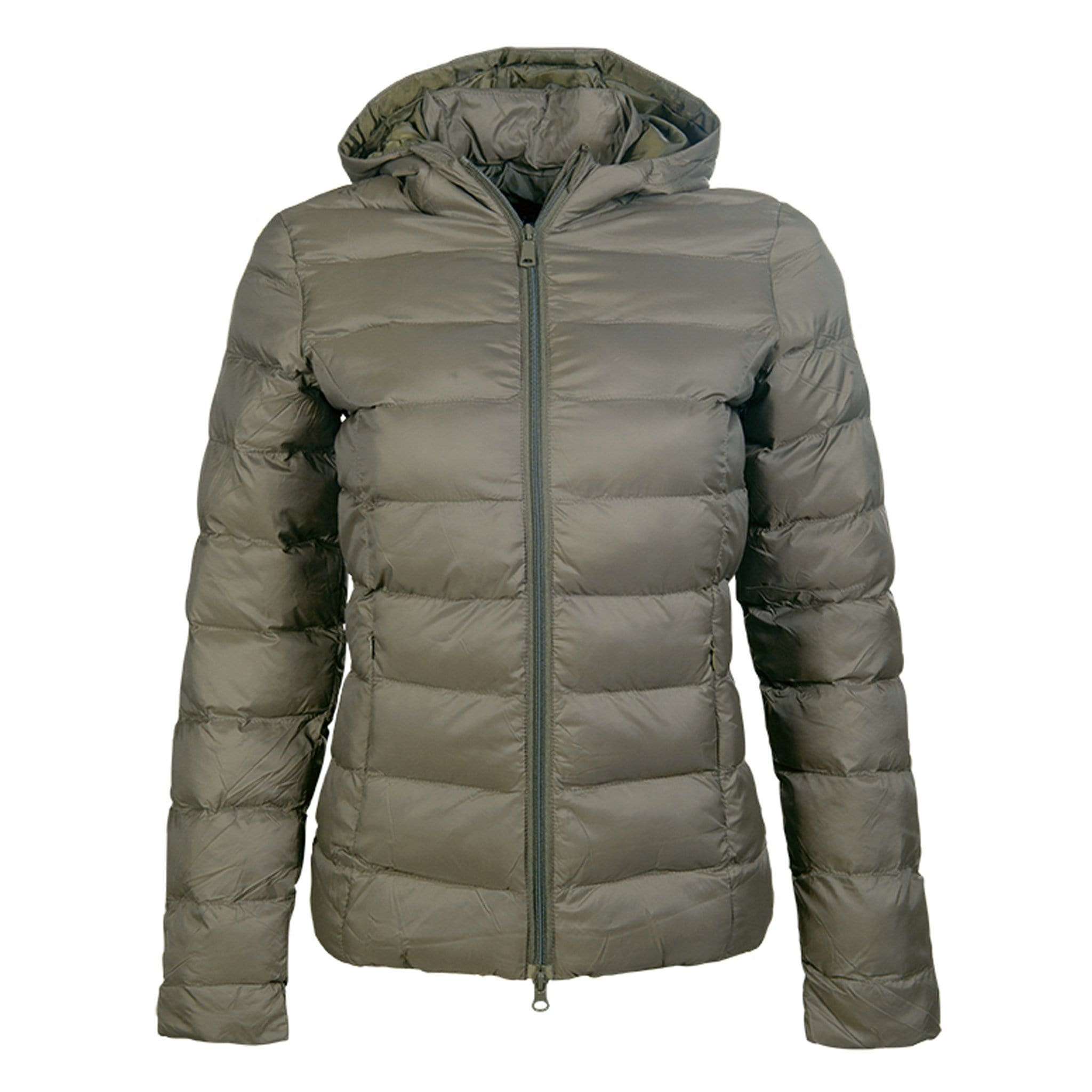 HKM Lena Quilted Jacket 12577 Olive Green Front View