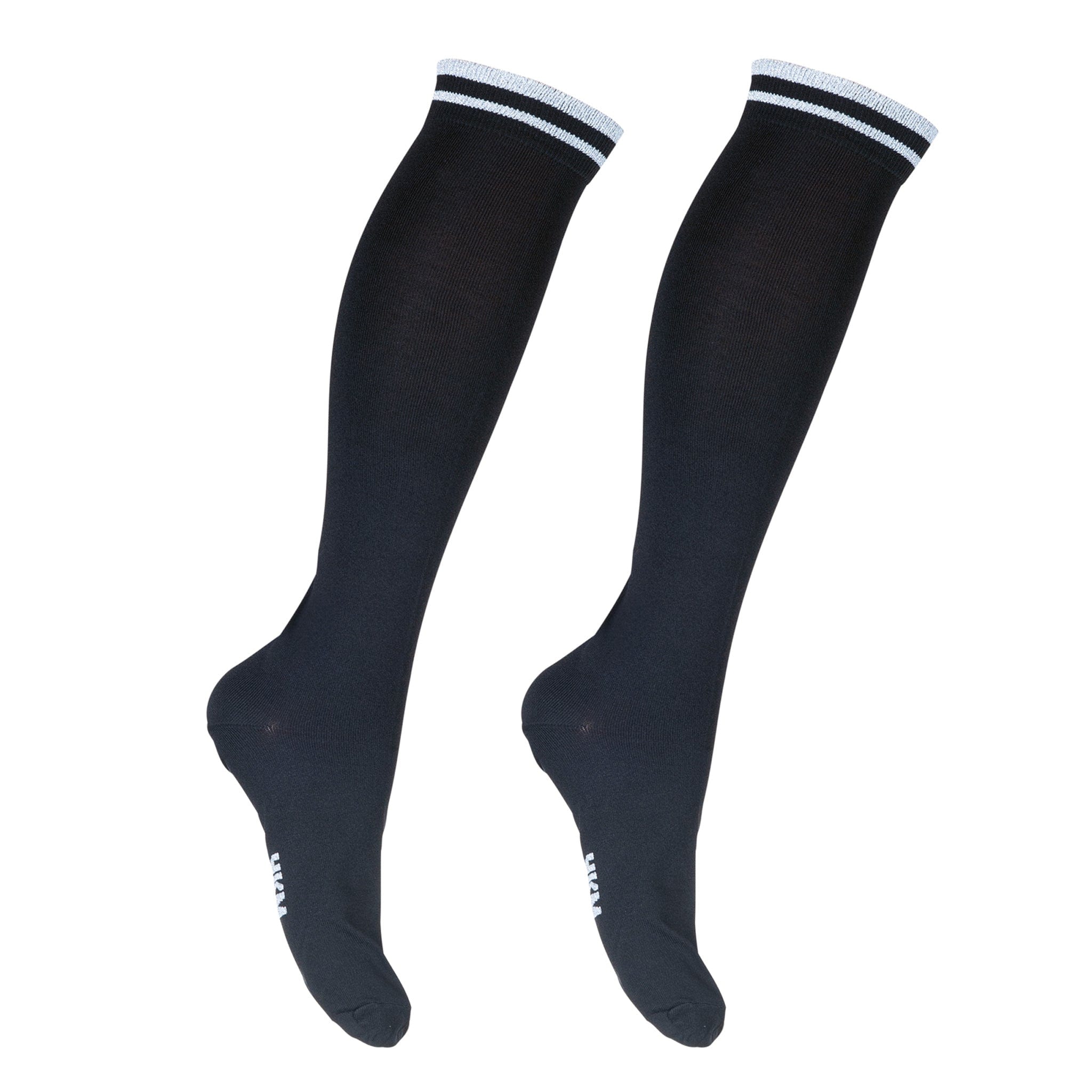 Hkm Lurex Riding Socks - UK 2.5 - 5 (EU 35-38) · Black