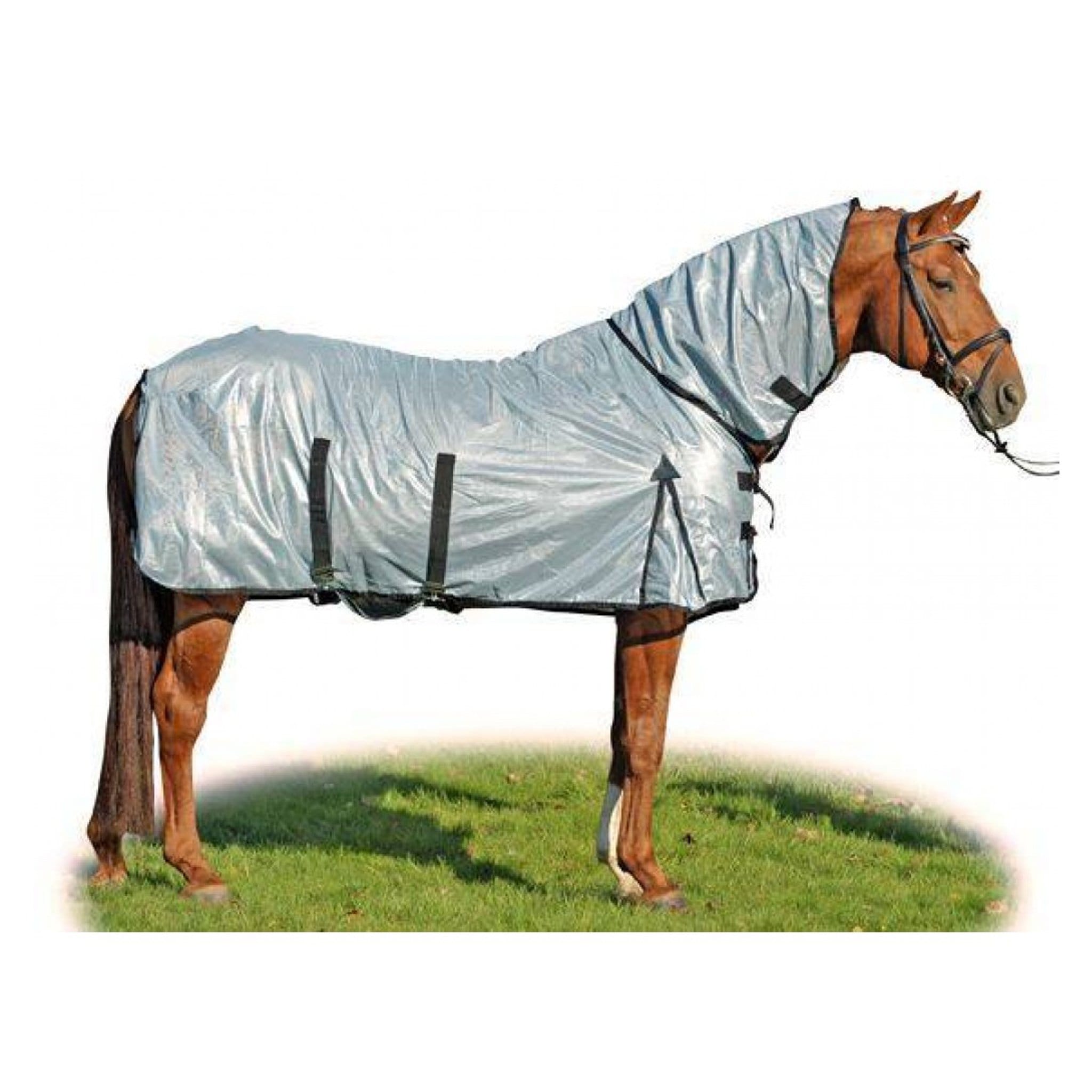 HKM Lyon Combo Fly Rug With Extended Neck 7076 Silver
