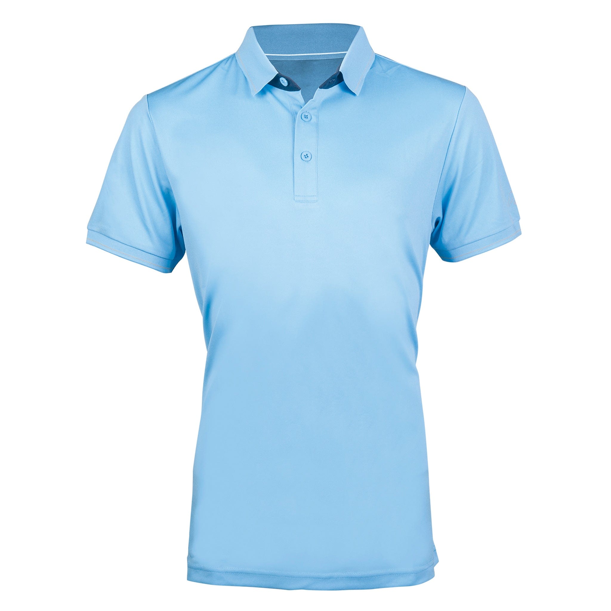 HKM Men's Classico Polo Shirt 12704 Light Blue Front View