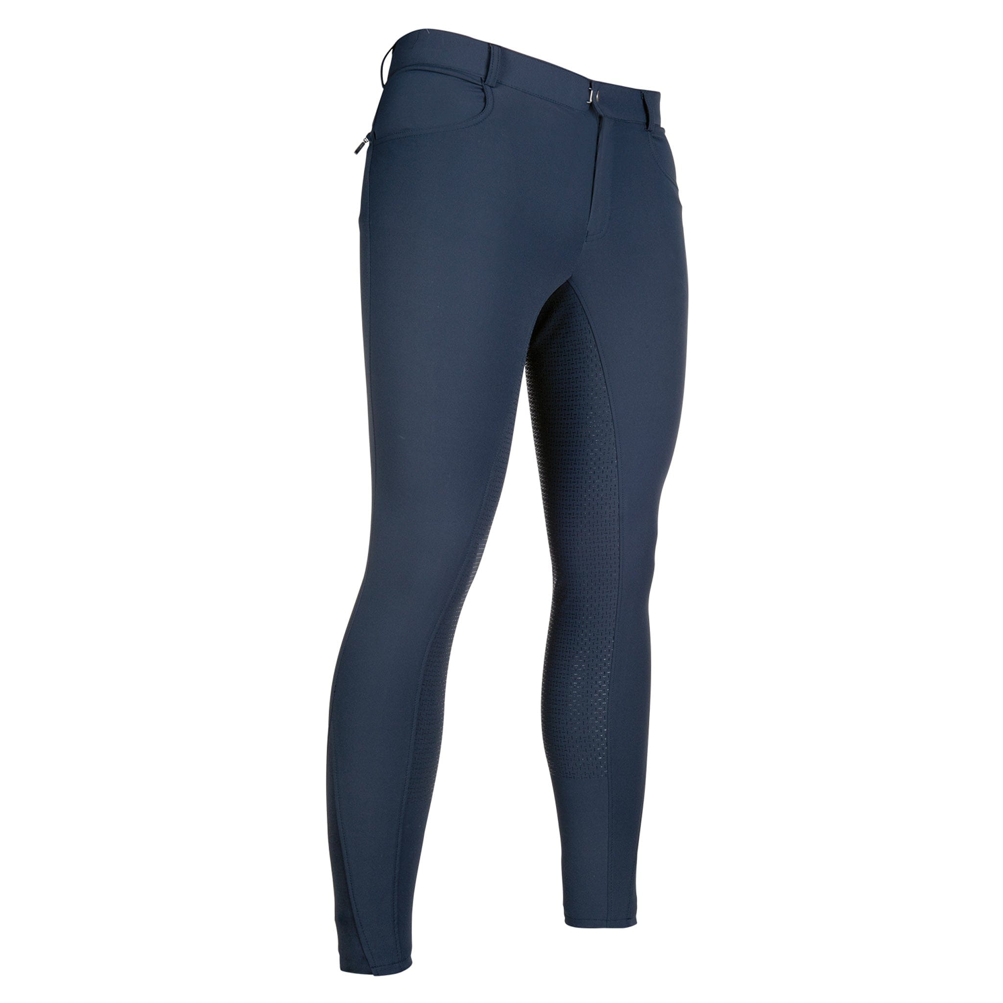 HKM Men's Sporty Silicone Full Seat Breeches 12583 Navy Right Front