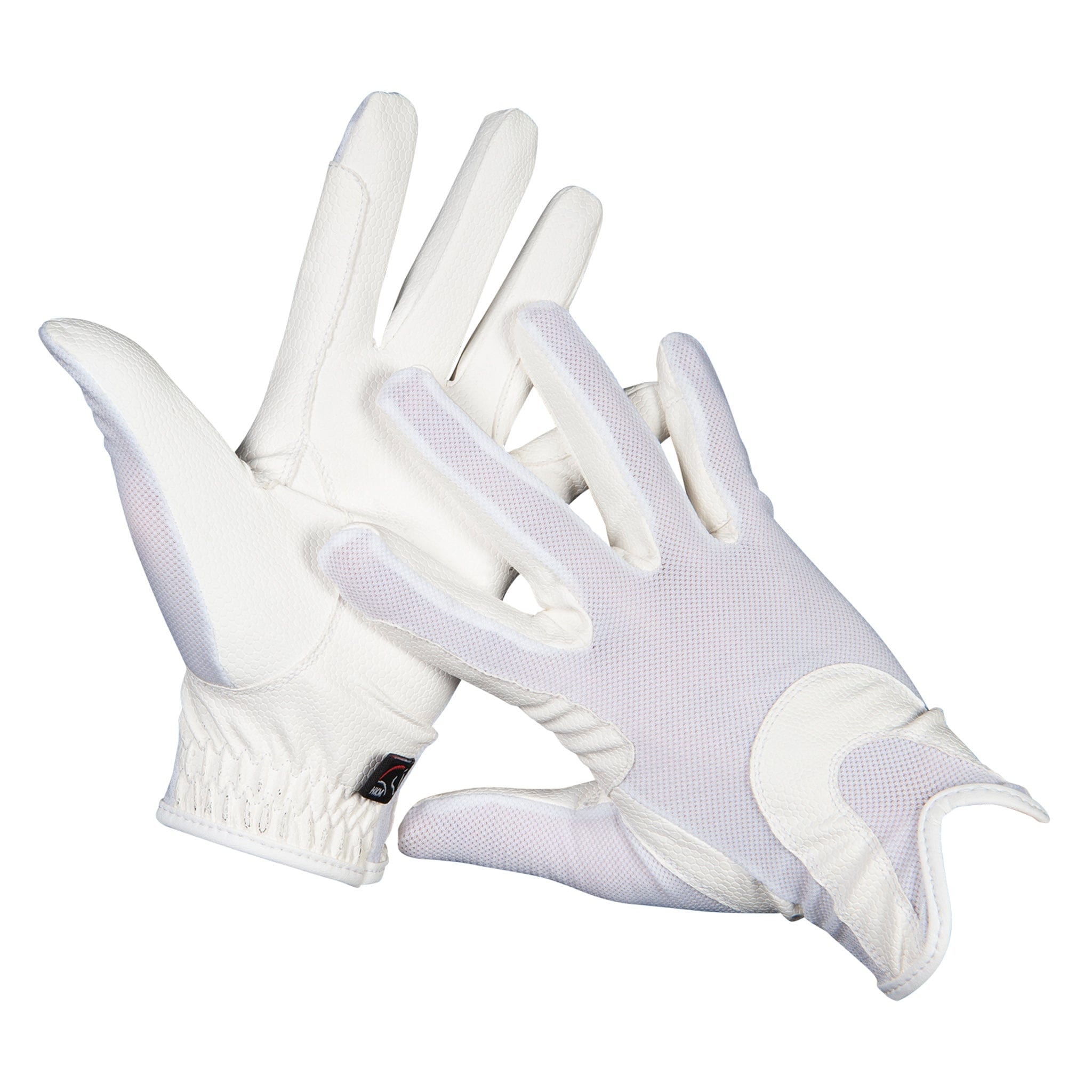 HKM Mesh Grip Riding Gloves 12815 White Pair