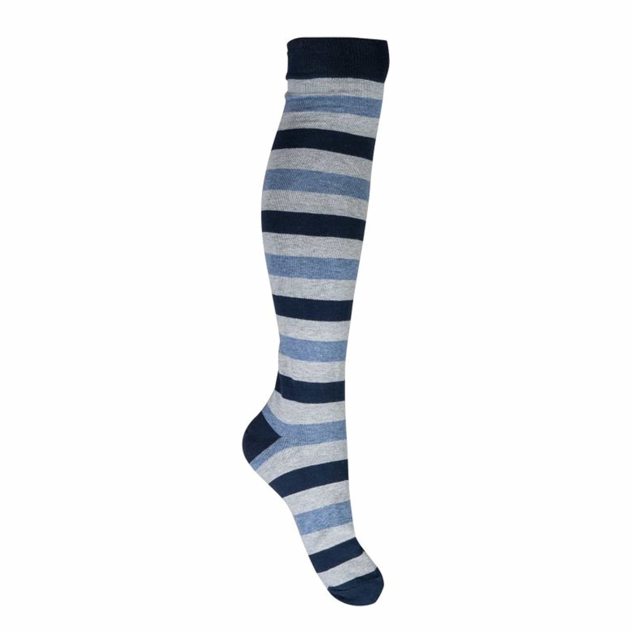 HKM Microcotton Riding Sock with Terry Sole Striped 12549