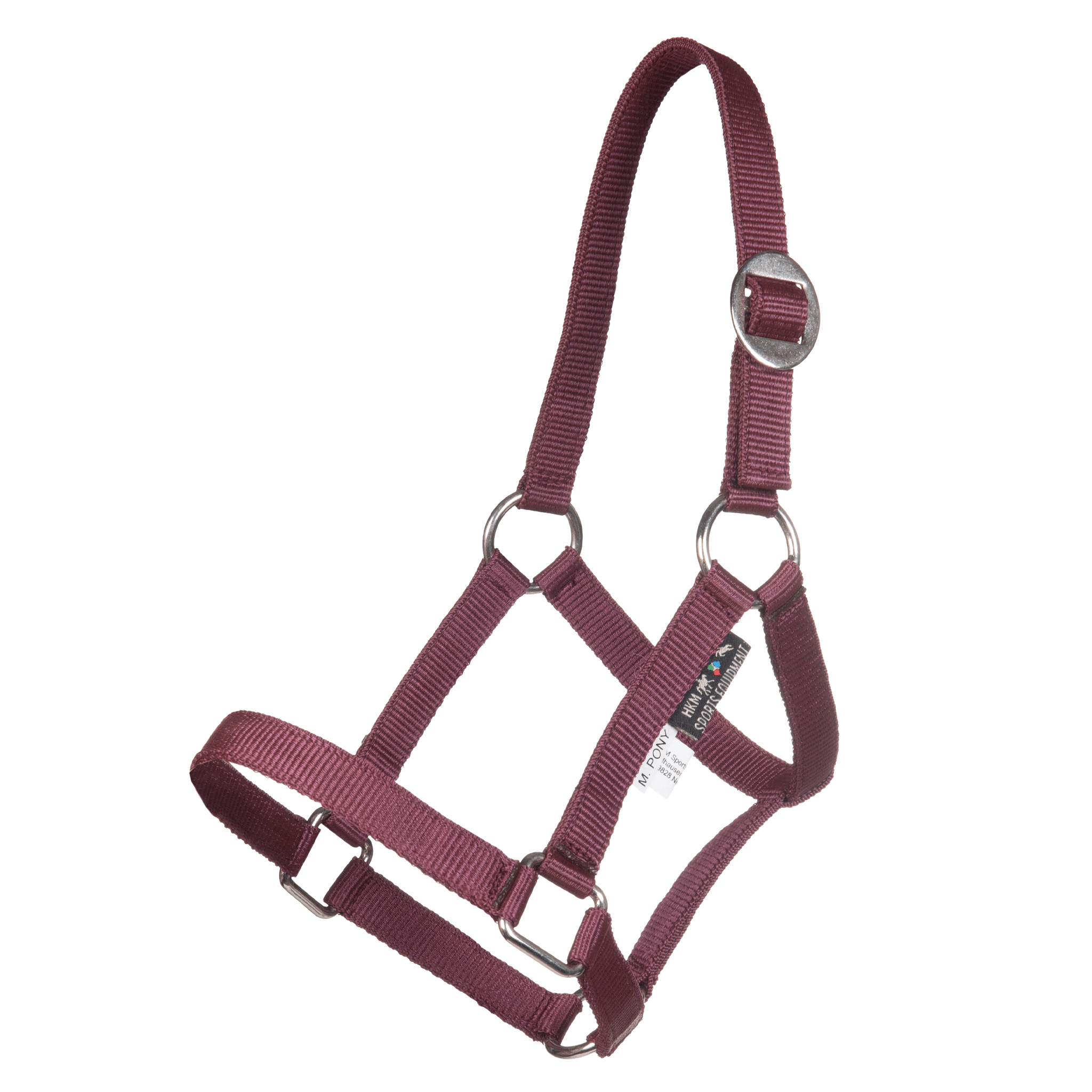 Hkm Mini Shetty Head Collar - Burgundy