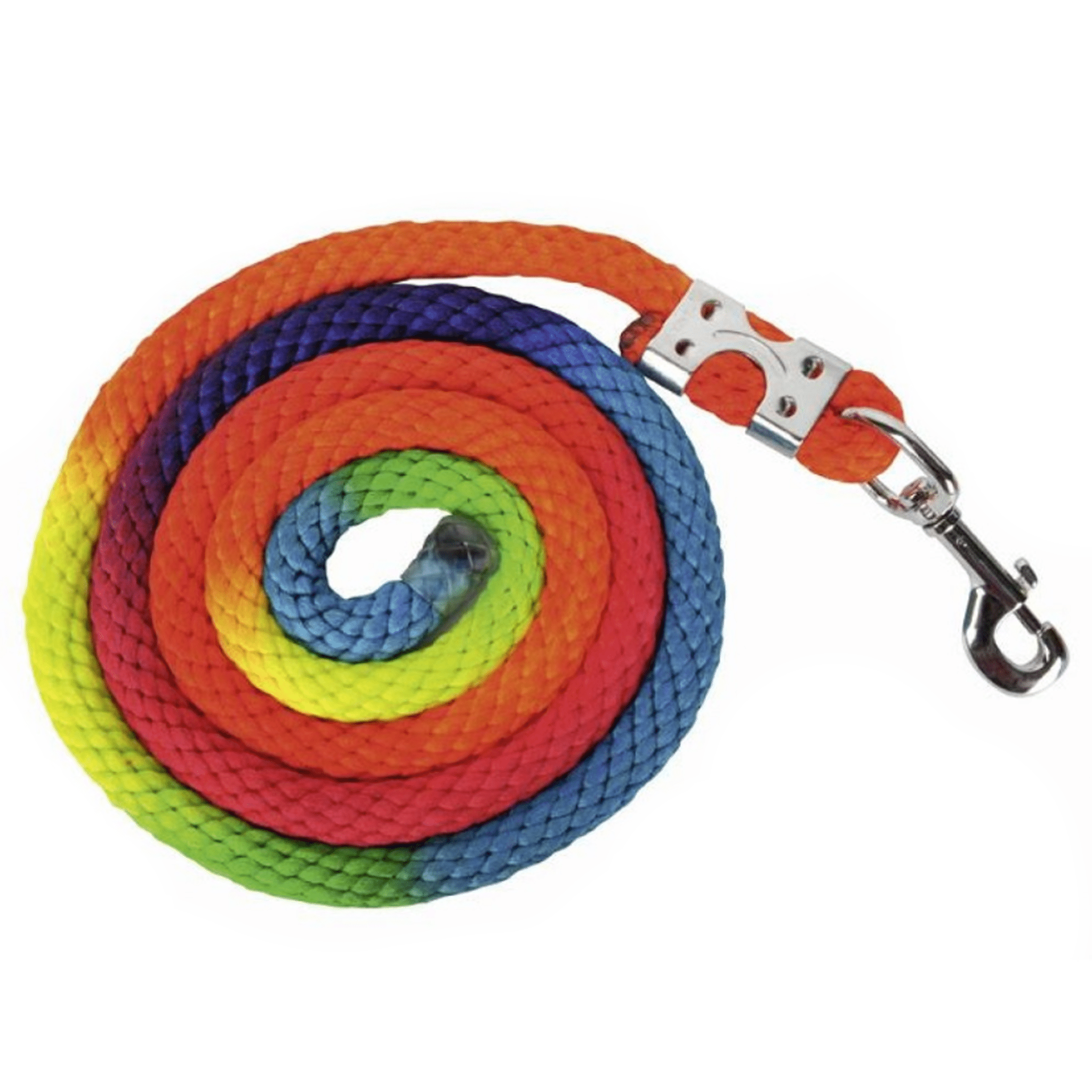 HKM Multi Colour Leading Rope  7003 Standard clip rainbow coloured