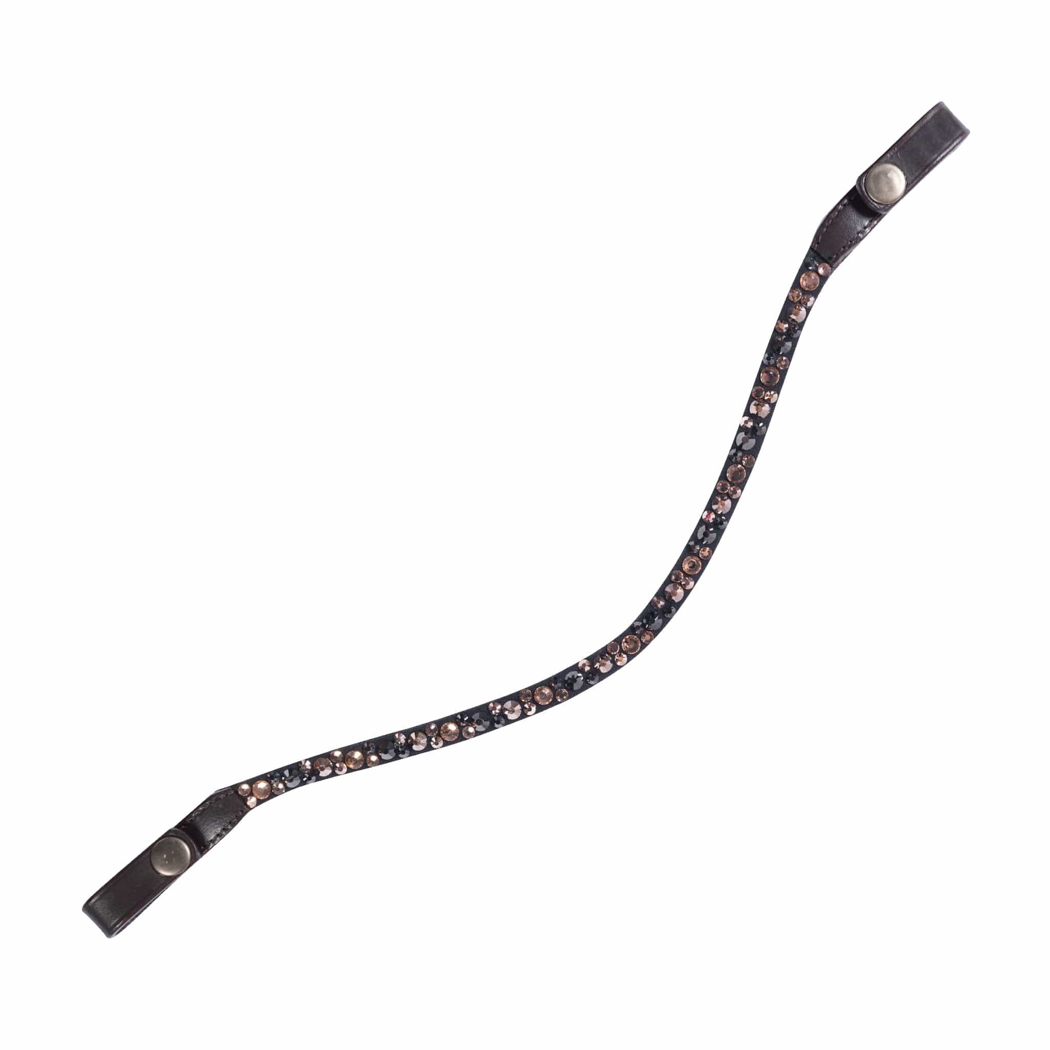 Hkm Rose Gold Glamour Browband - Pony · Brown/Rose Gold