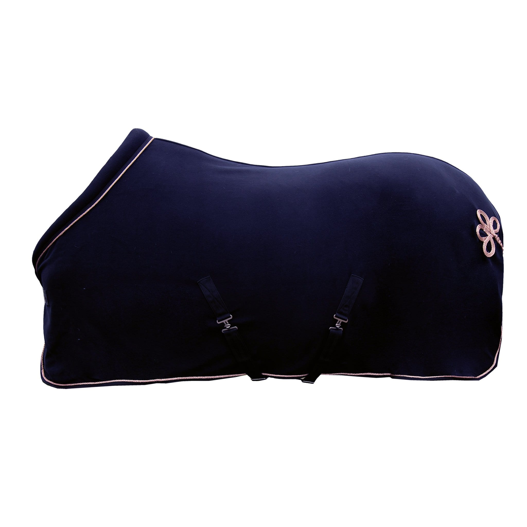 Hkm Rose Gold Glamour Fleece Rug - 5'6 · Navy