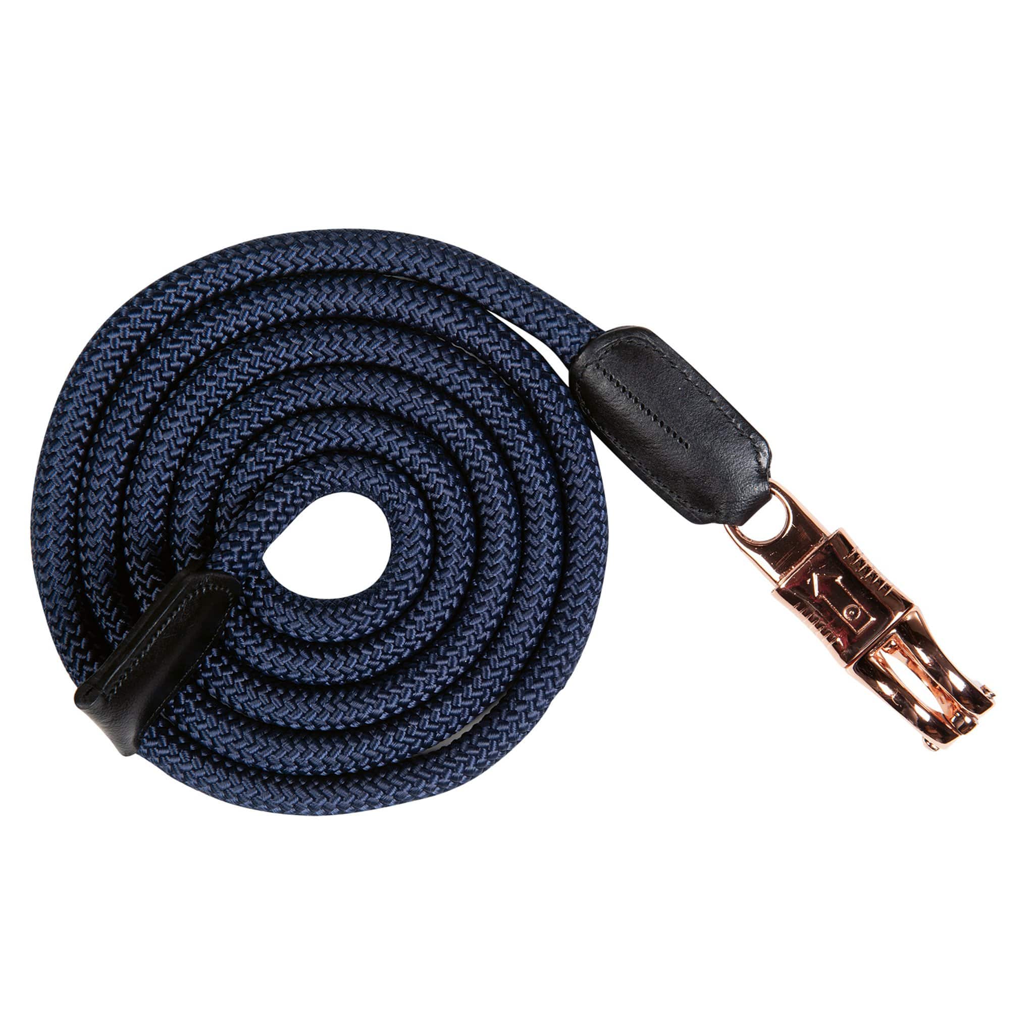 HKM Rose Gold Glamour Leading Rope Navy and Rose Gold 11464
