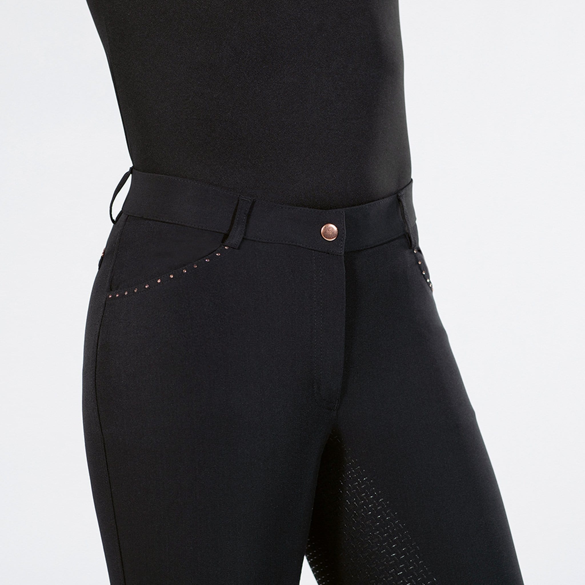 HKM Rose Gold Glamour Silicone Full Seat Breeches