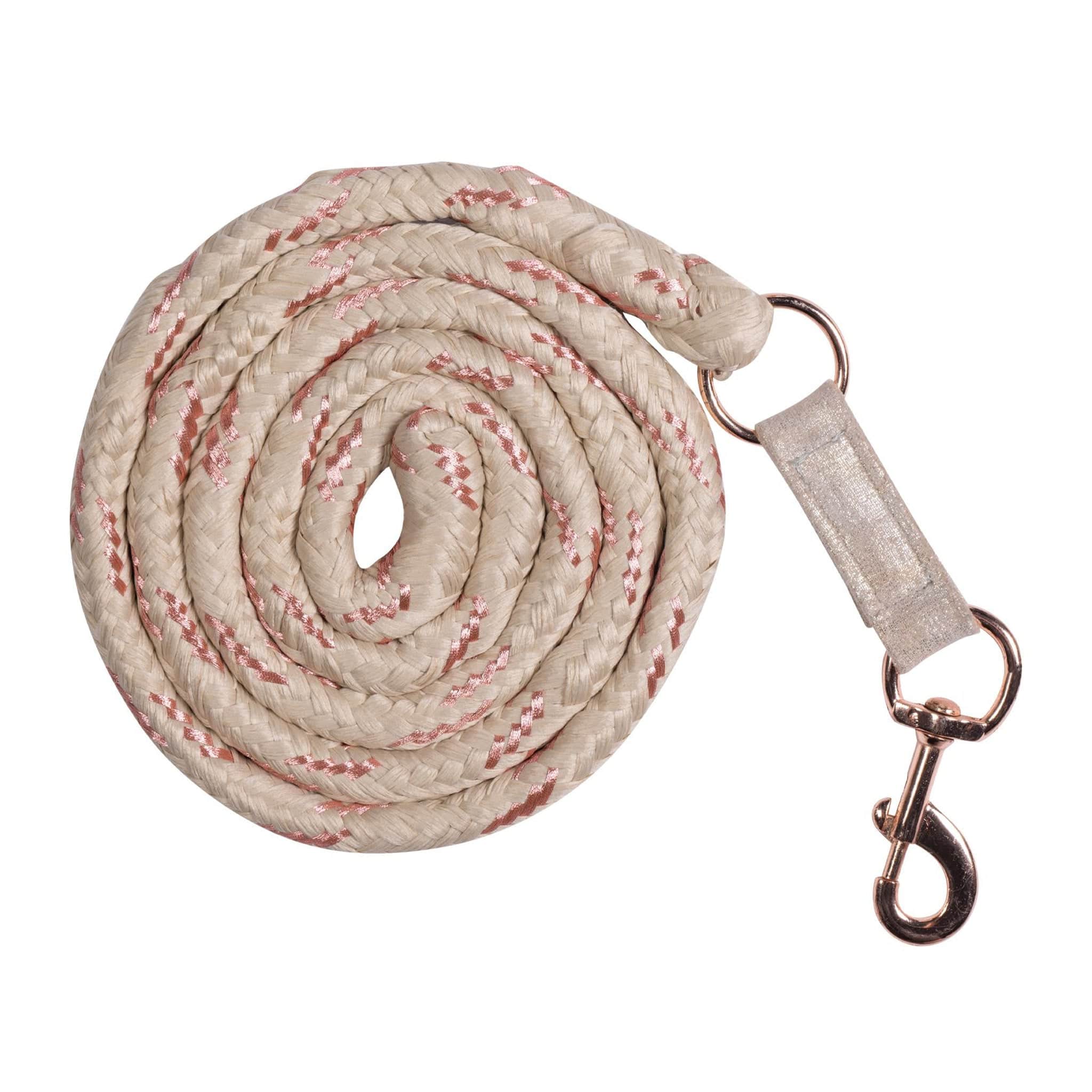 Hkm Rose Gold Elegant Lead Rope - Vanilla · Snap