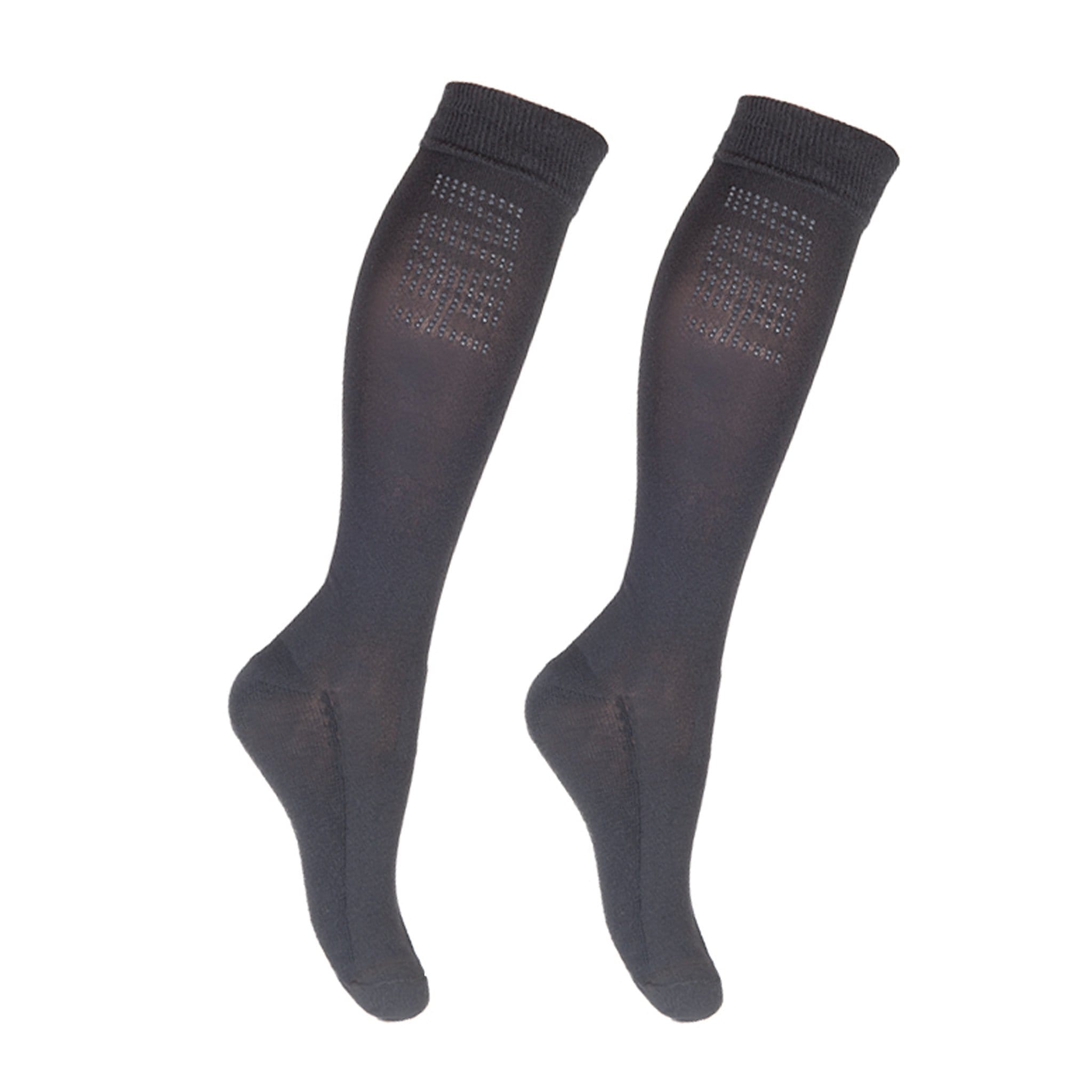 Hkm Children's Silicone Riding Socks - Anthracite