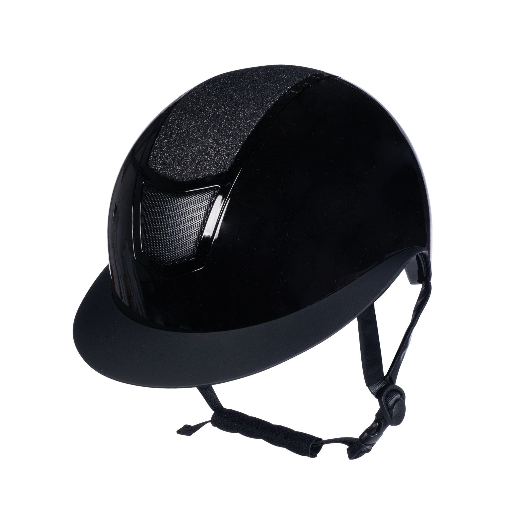 Hkm Shiny Diamond Riding Hat - 56cm - 58cm · Black