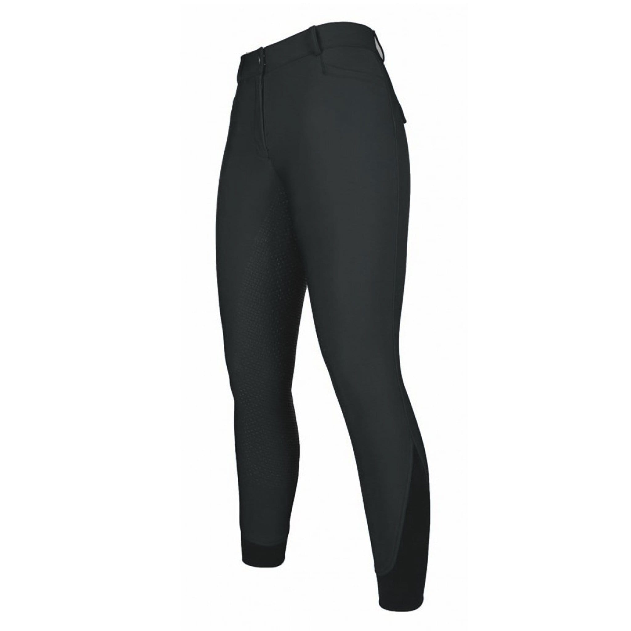 HKM Style Apart Softshell Silicone Full Seat Breeches 12690 Back Front View
