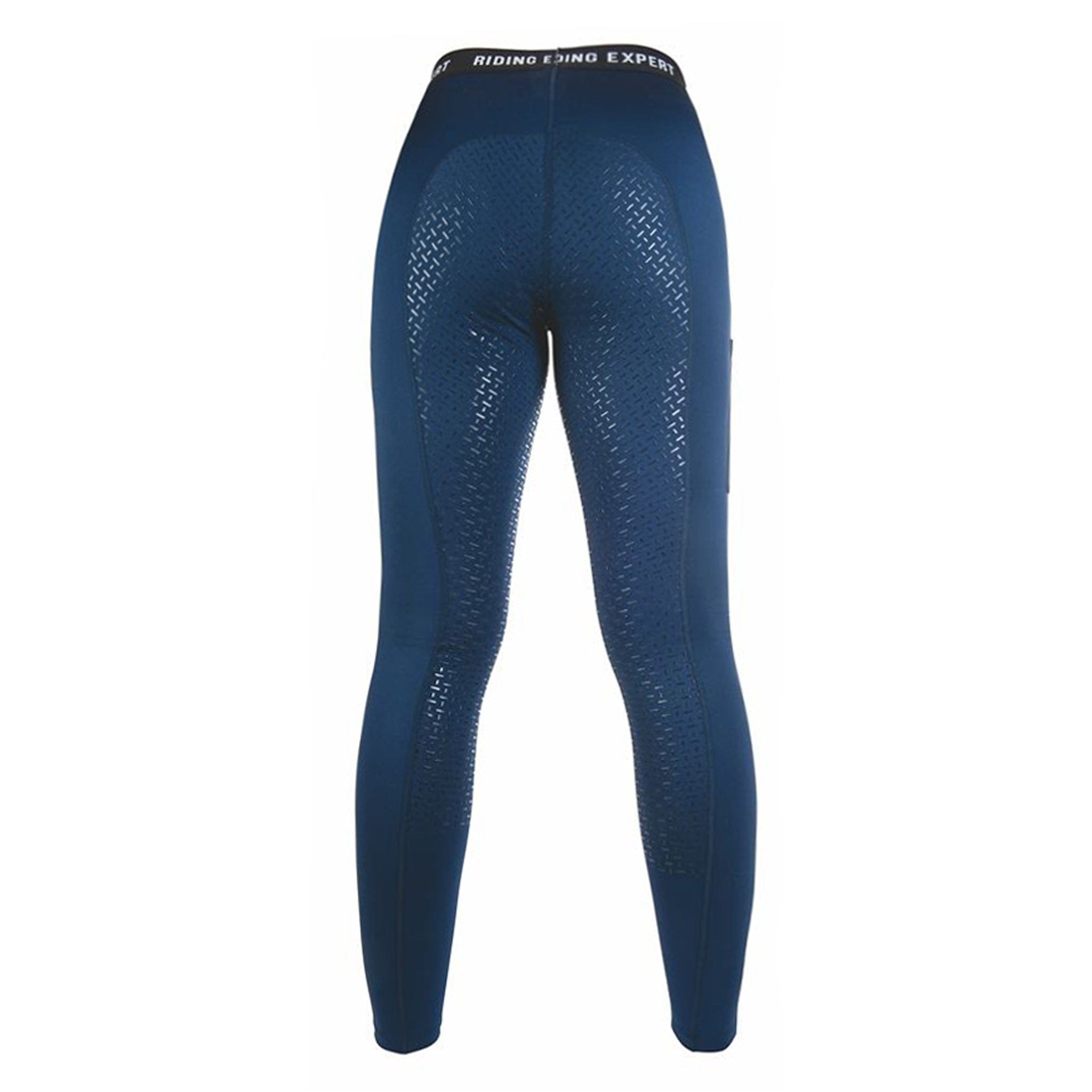 HKM Style Graz Silicone Full Seat Riding Tights 11888 Navy Rear View