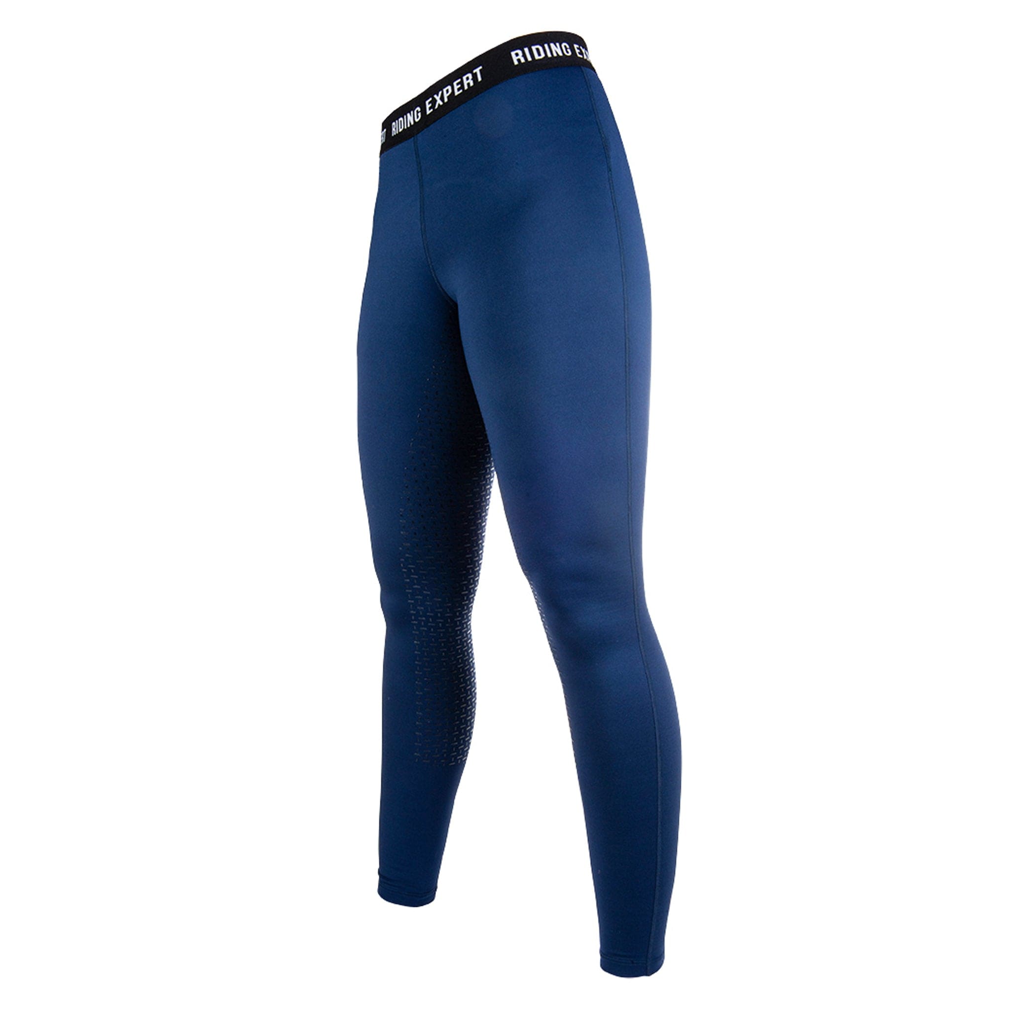 HKM Style Graz Silicone Full Seat Riding Tights 11888 Navy Front Left View