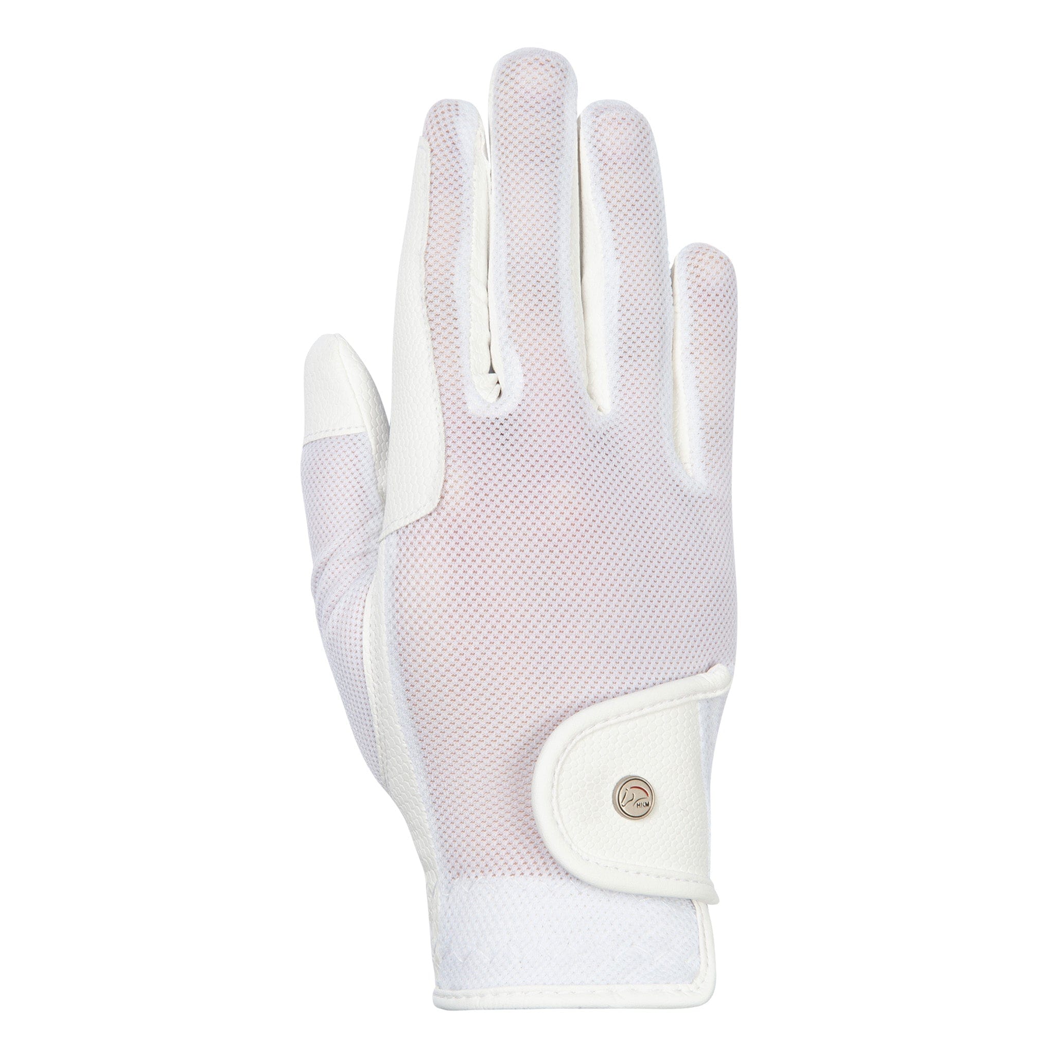 HKM Style Summer Riding Gloves 12453 White Back Hand Mesh