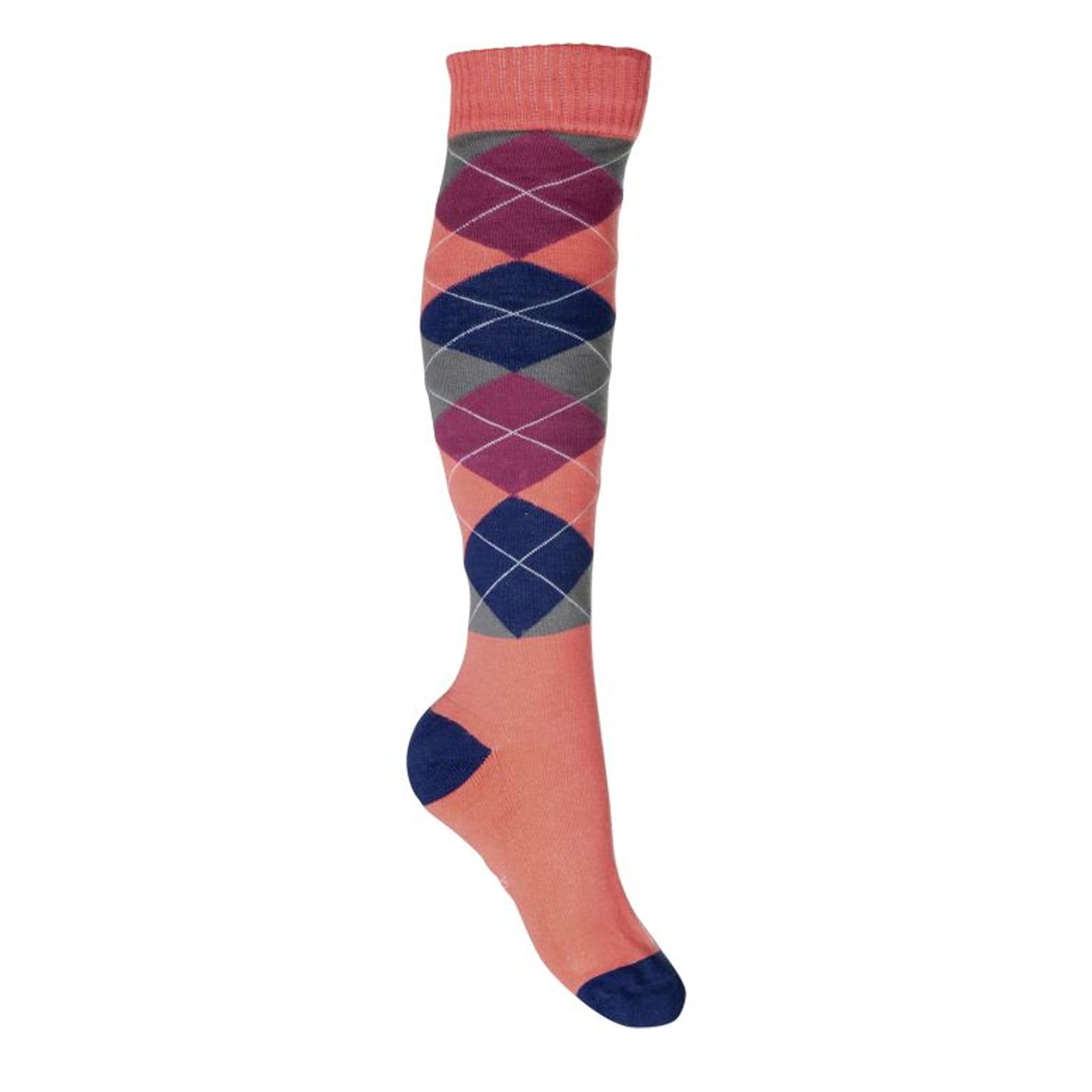 Hkm Warming-Up Riding Socks - UK 9 - 11 (EU 43 - 46) · Coral Blue