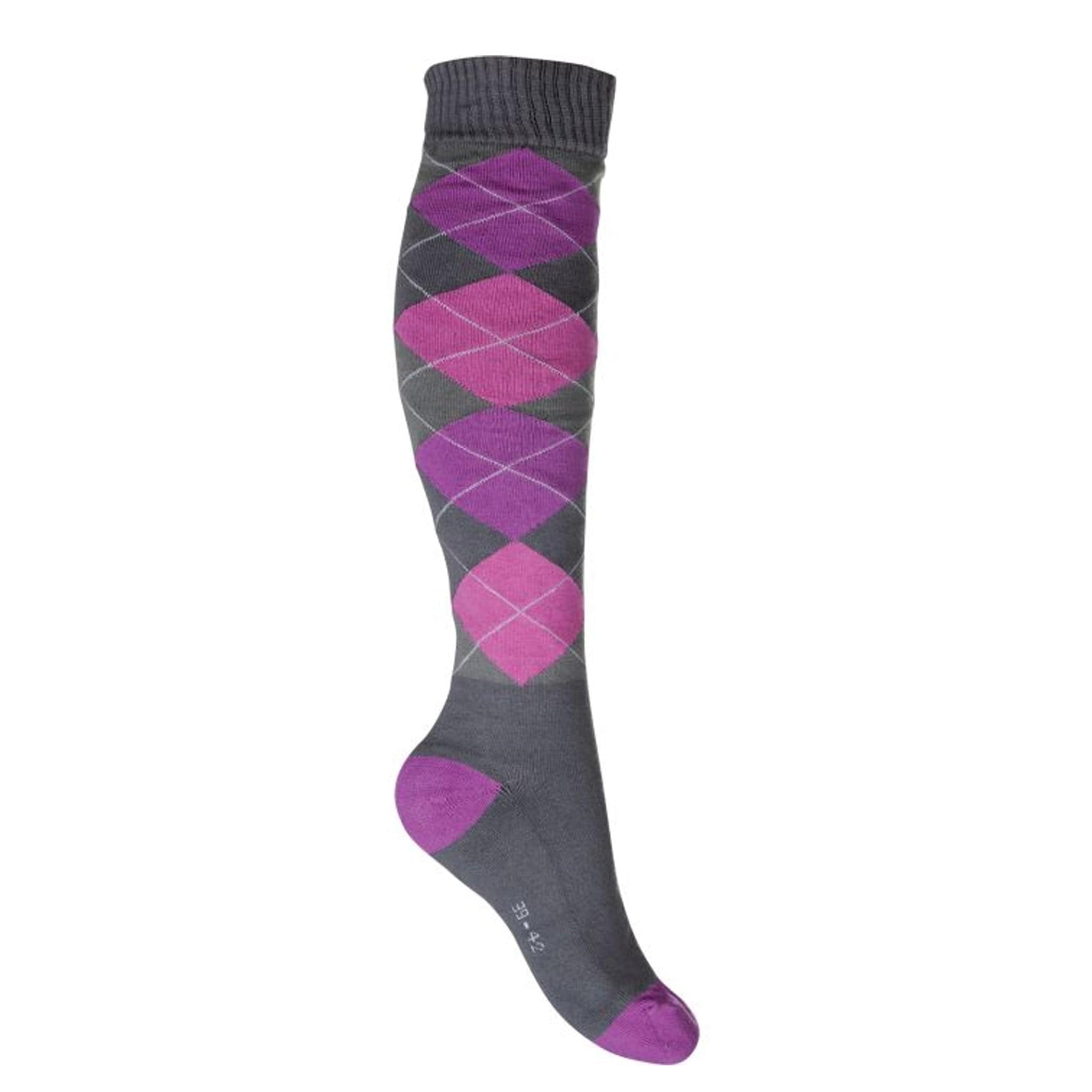 HKM Warming-Up Riding Socks Grey Pink  12733