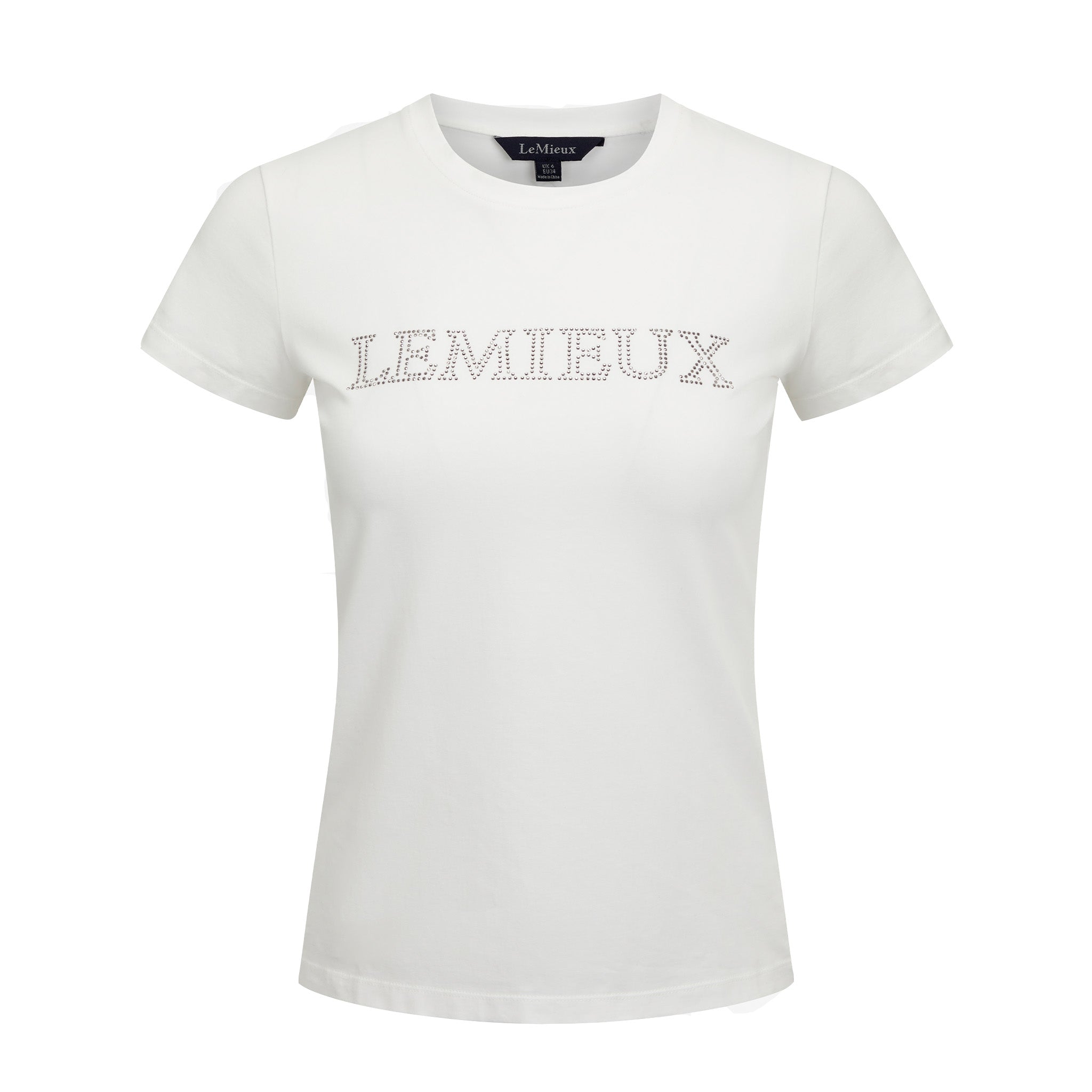 LeMieux Ladies Diamanté T-Shirt White Studio IT03426017 