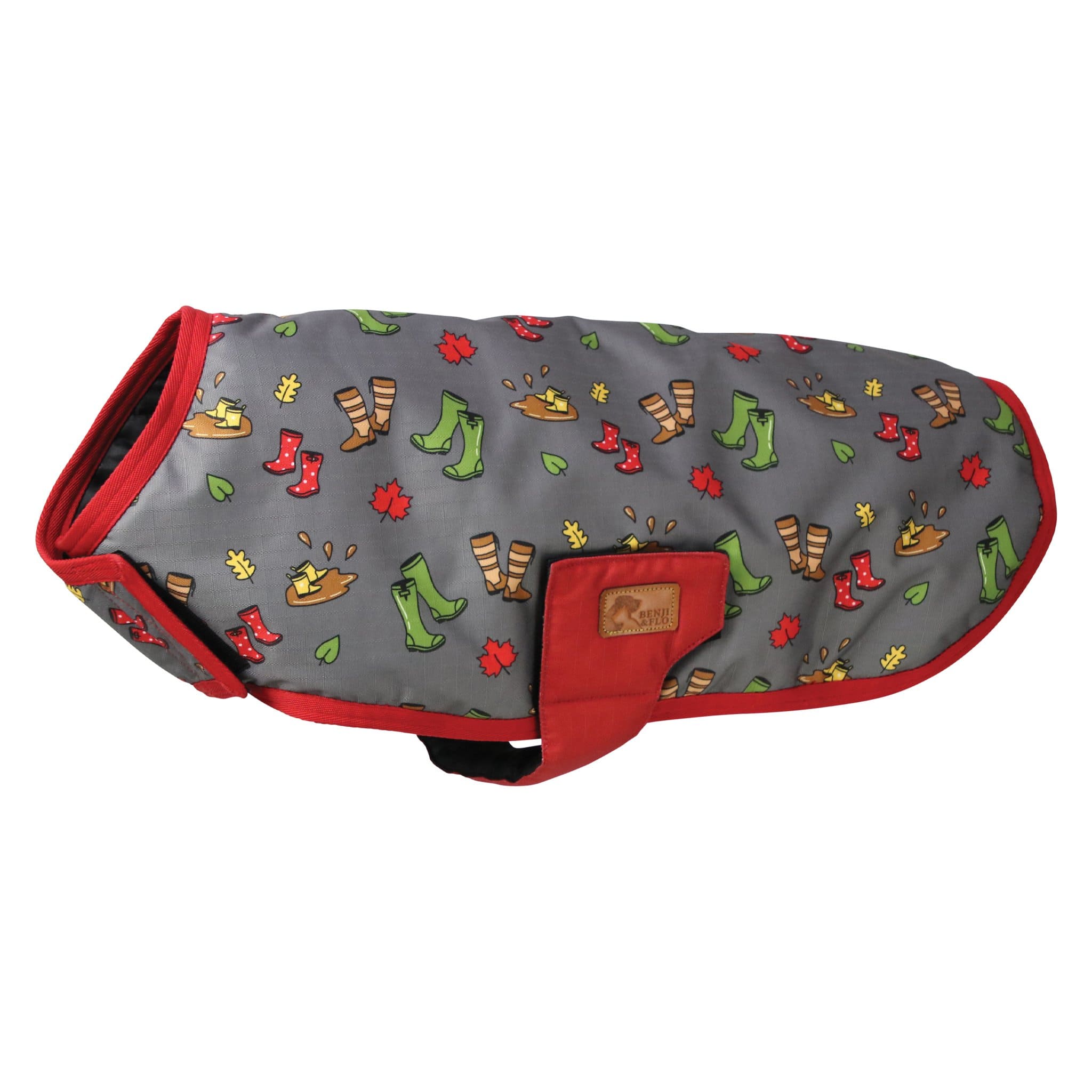 Hy Equestrian Benji and Flo Country Walks Dog Coat 32860 Grey and Red