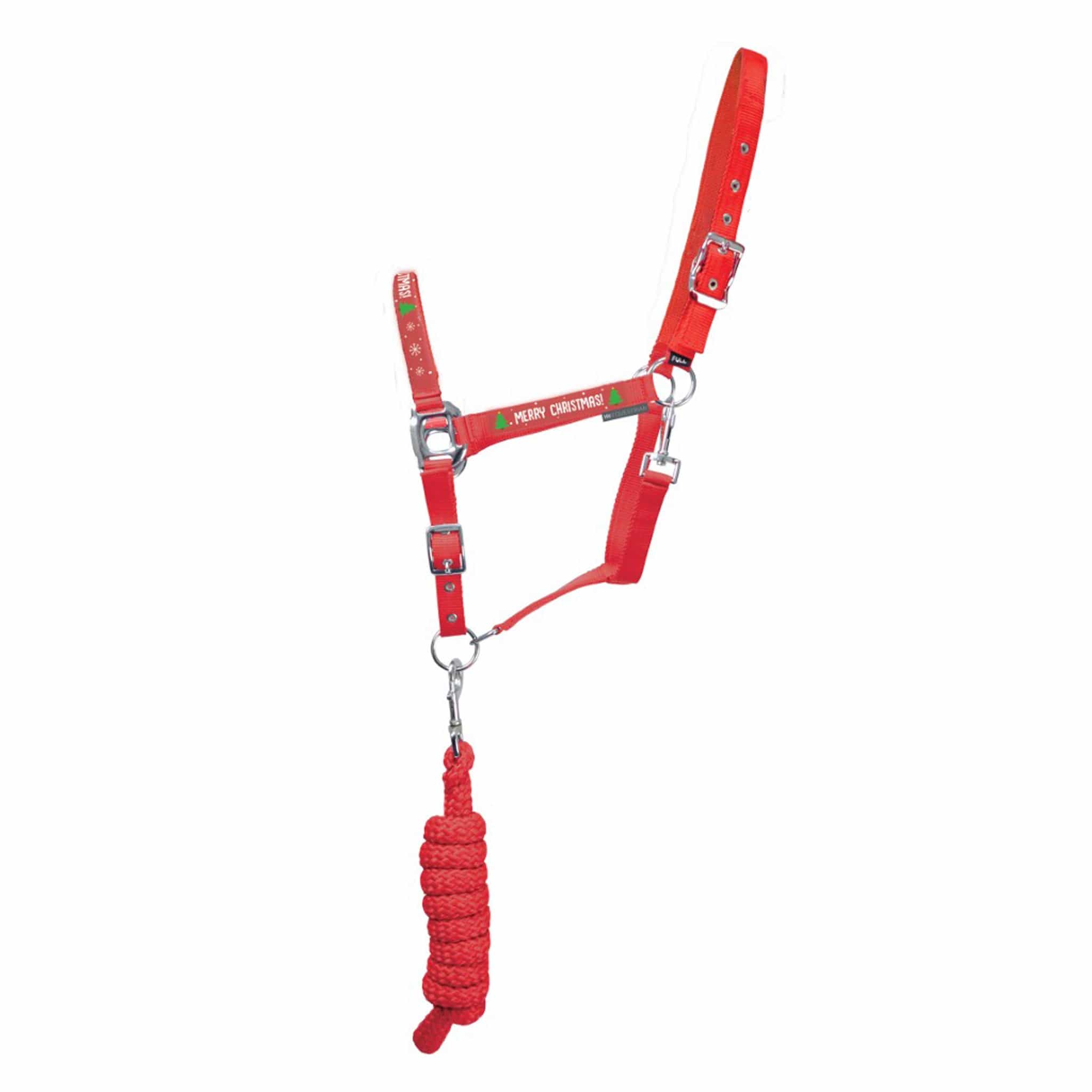 Hy Equestrian Merry Christmas Headcollar and Lead Rope 29898 Red
