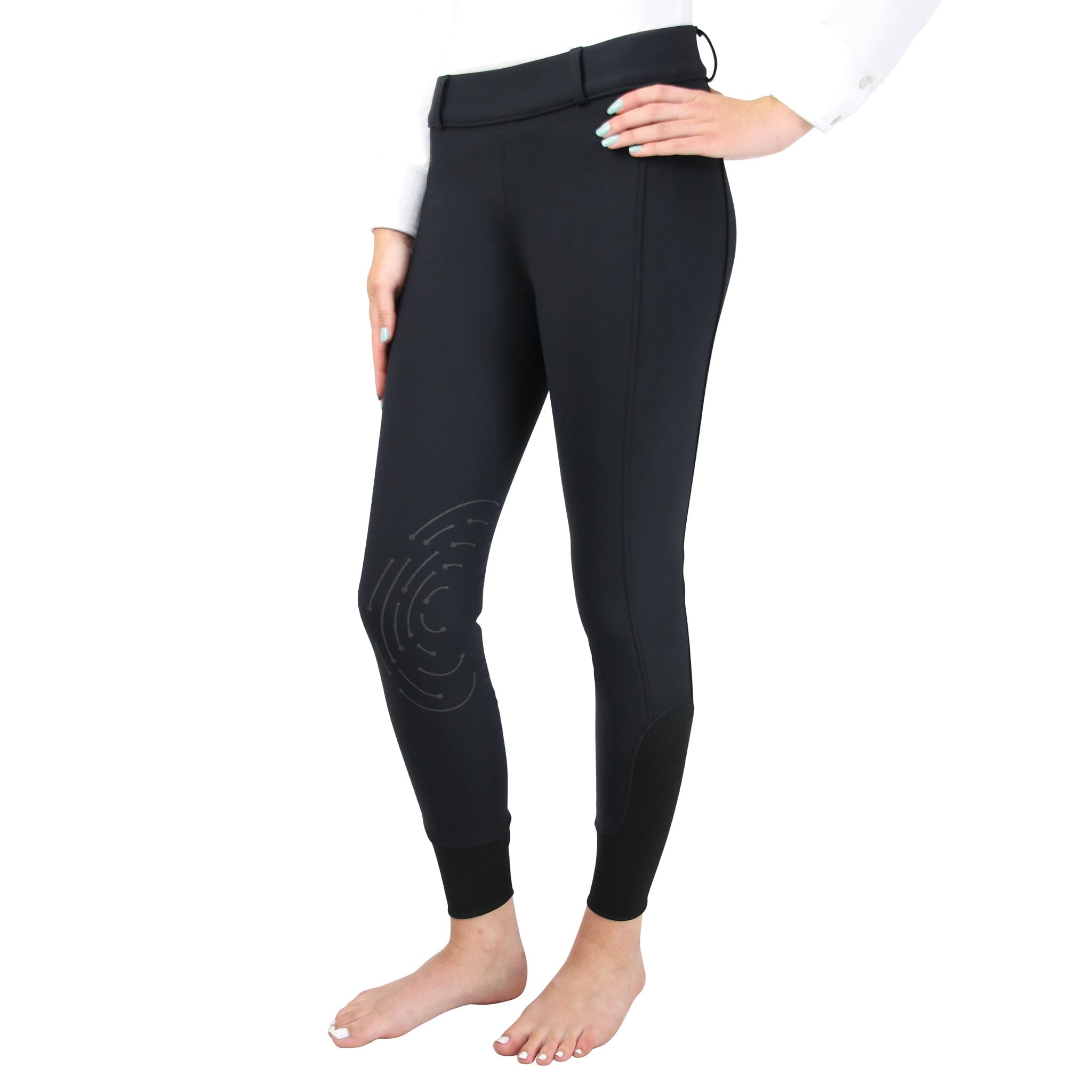 Hy Equestrian Glacial Softshell Silicone Knee Patch Riding Tights