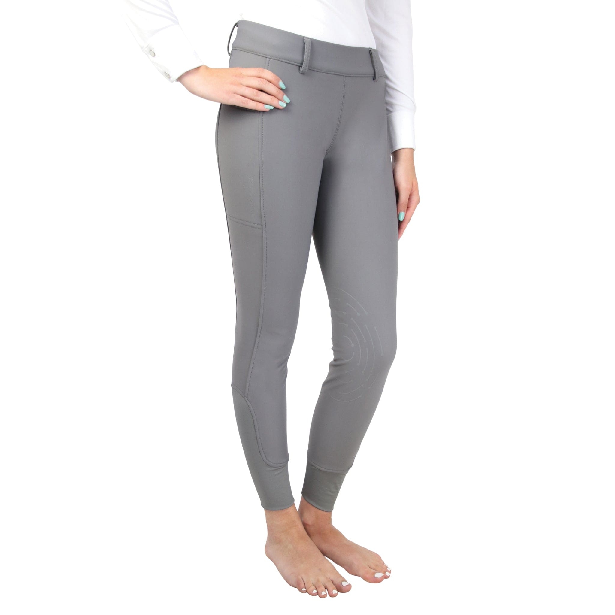 Hy Equestrian Glacial Softshell Silicone Knee Patch Riding Tights