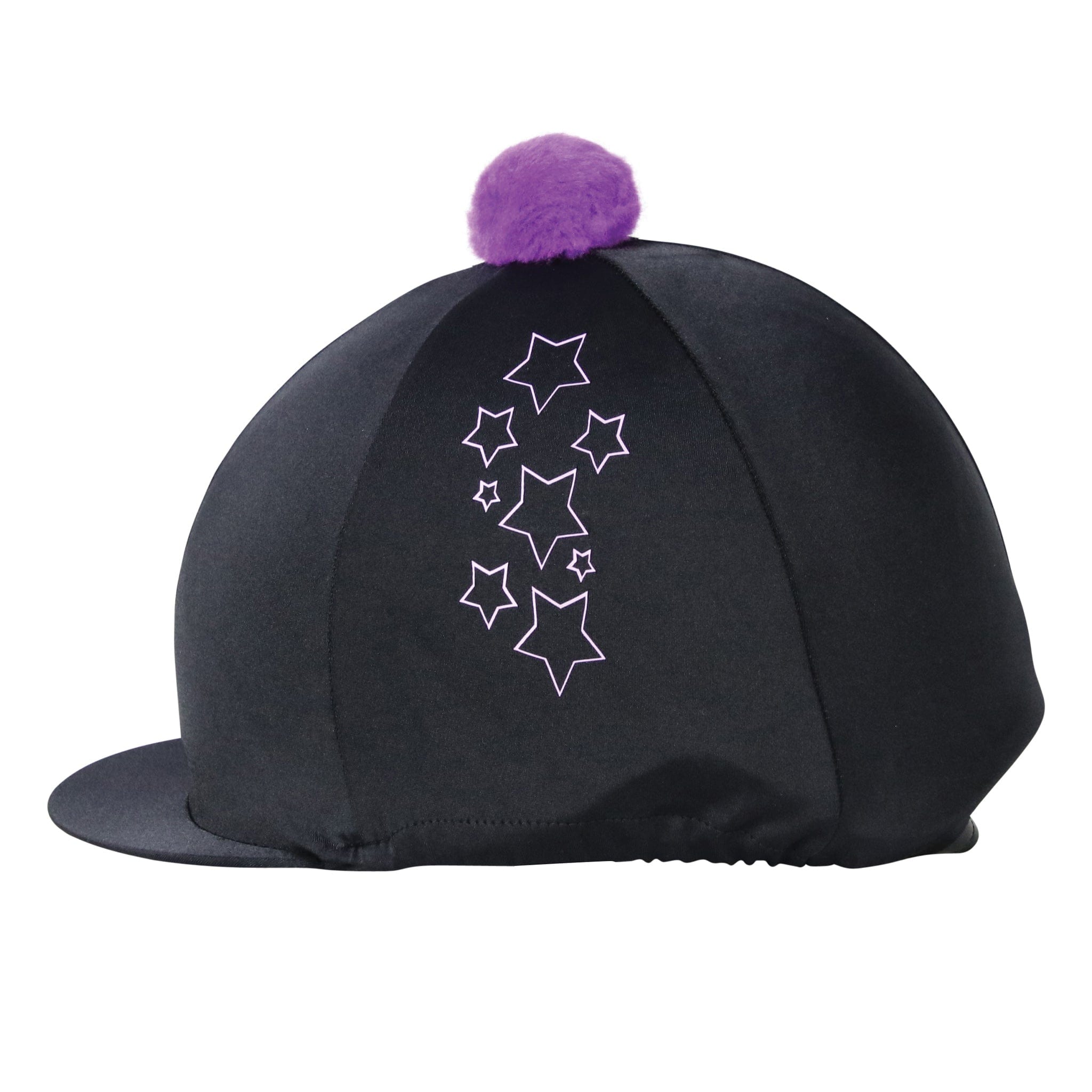Hy Equestrian Children's Stella Hat Cover 27878 Black and Purple