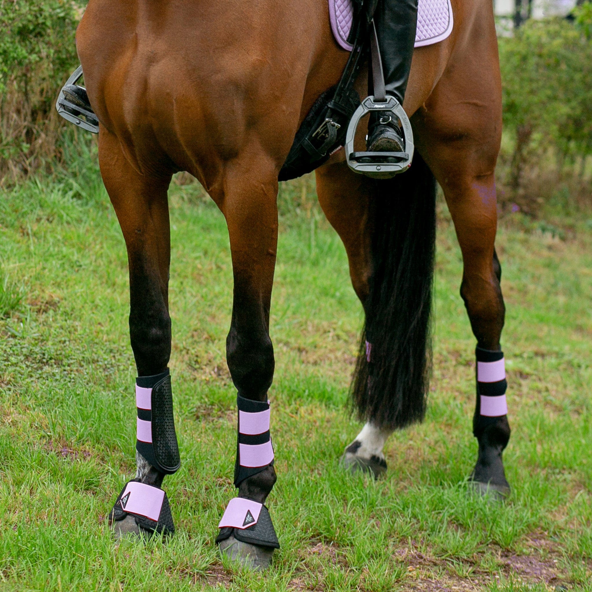 Hi viz brushing boots for clearance horses