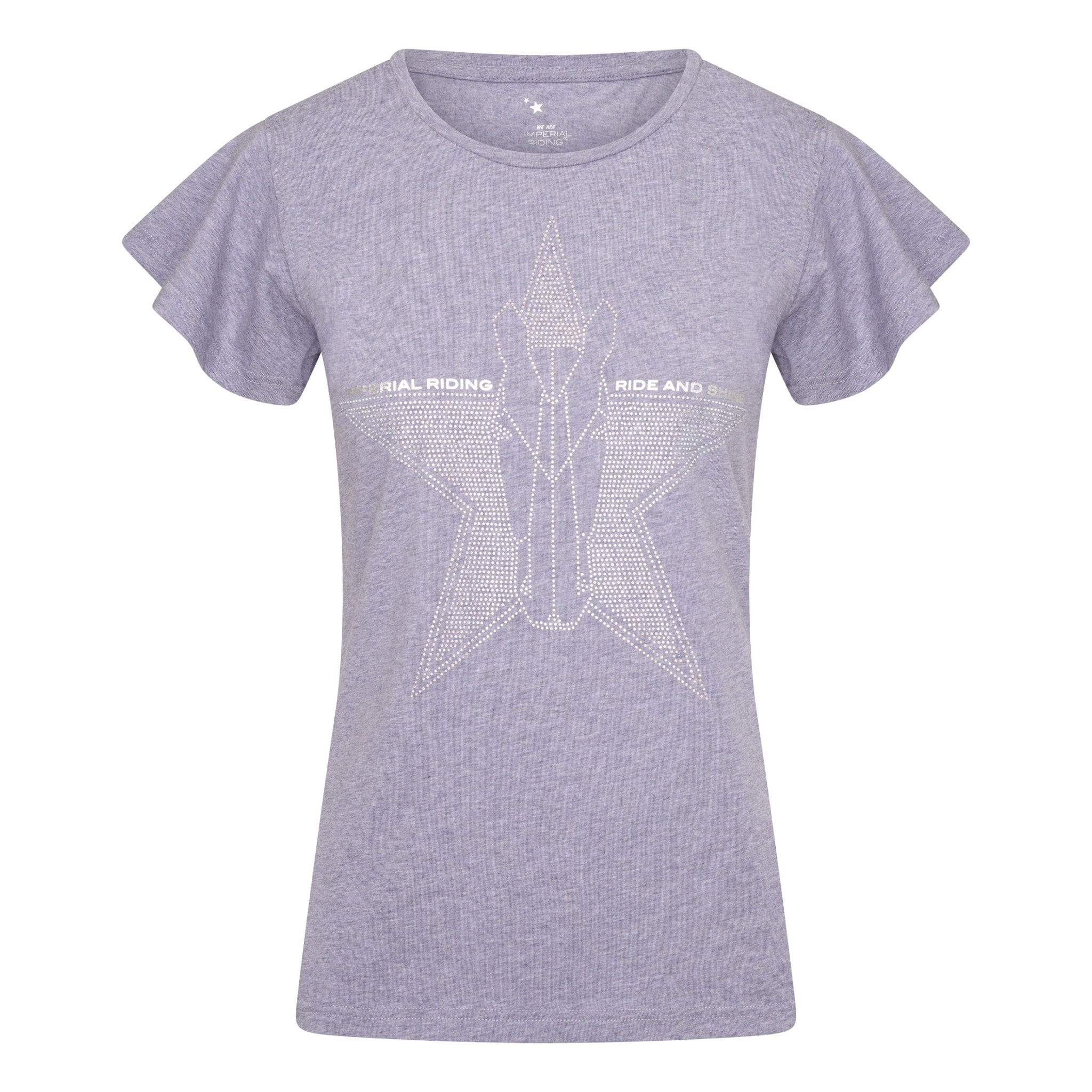 Imperial Riding Belle Star Short Sleeve T-Shirt KL35121006 Grey Heather Front View