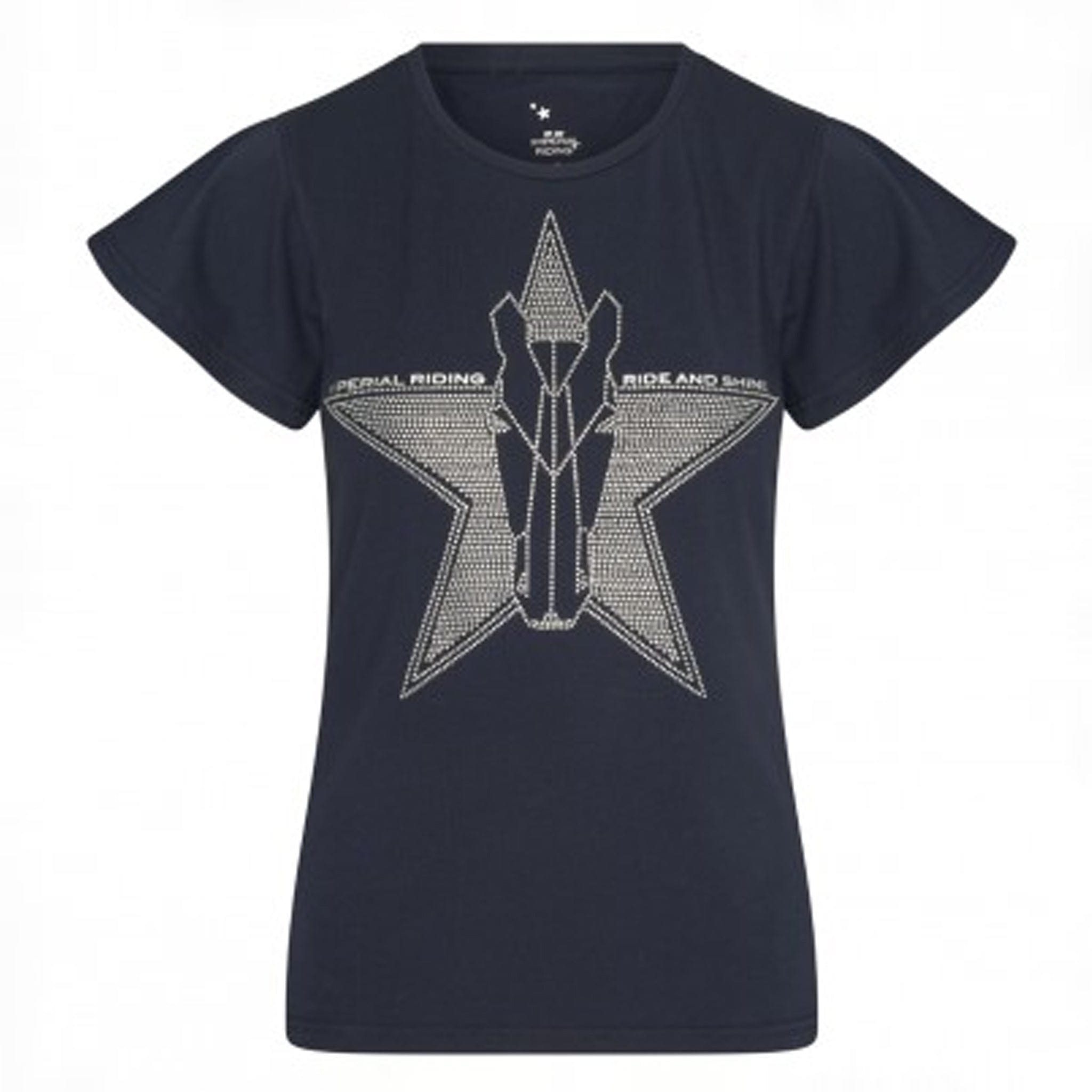 Imperial Riding Belle Star Short Sleeve T-Shirt KL35121006 Navy Front View
