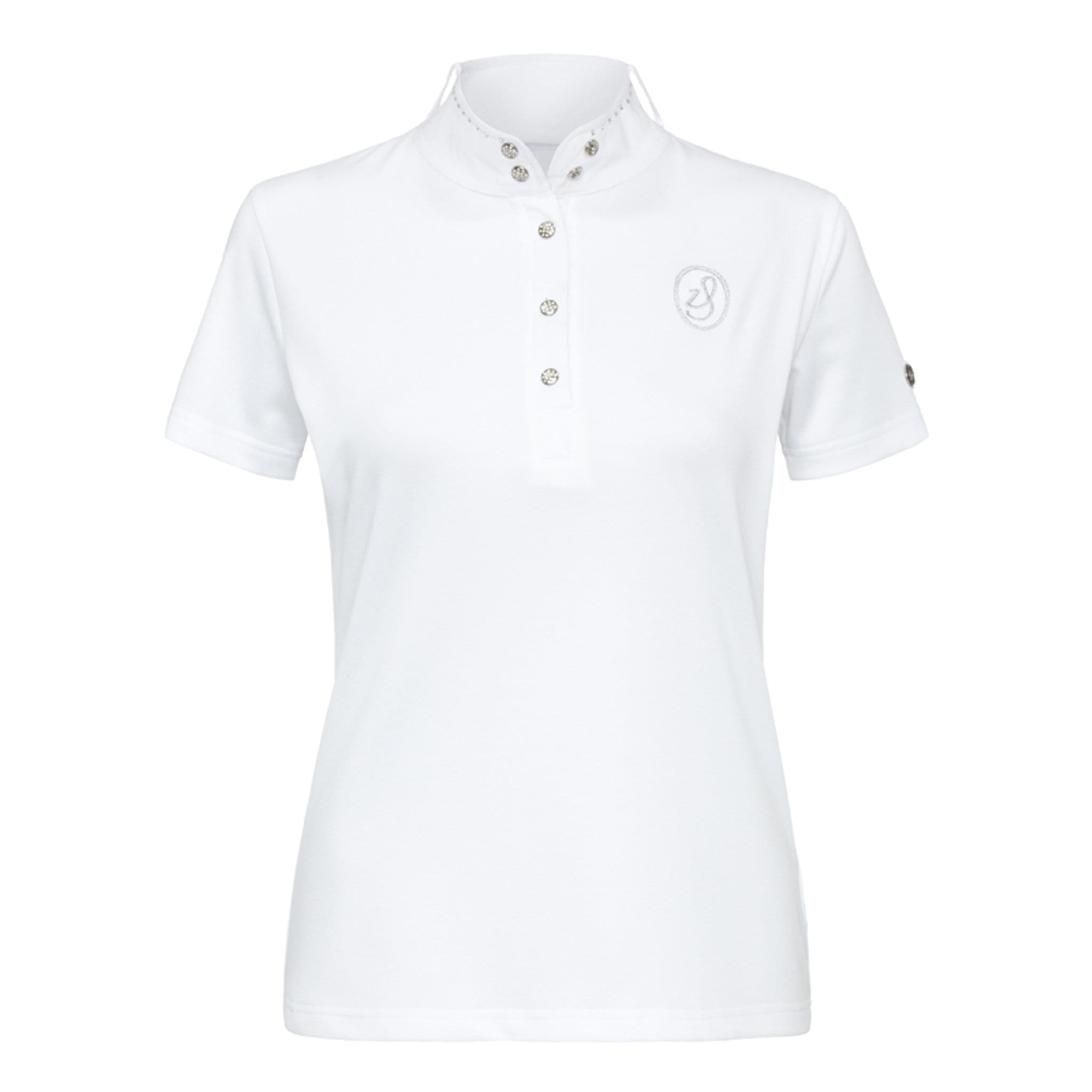 Imperial Riding Girl's Starlight Short Sleeve Show Shirt KL35000001 White Front View