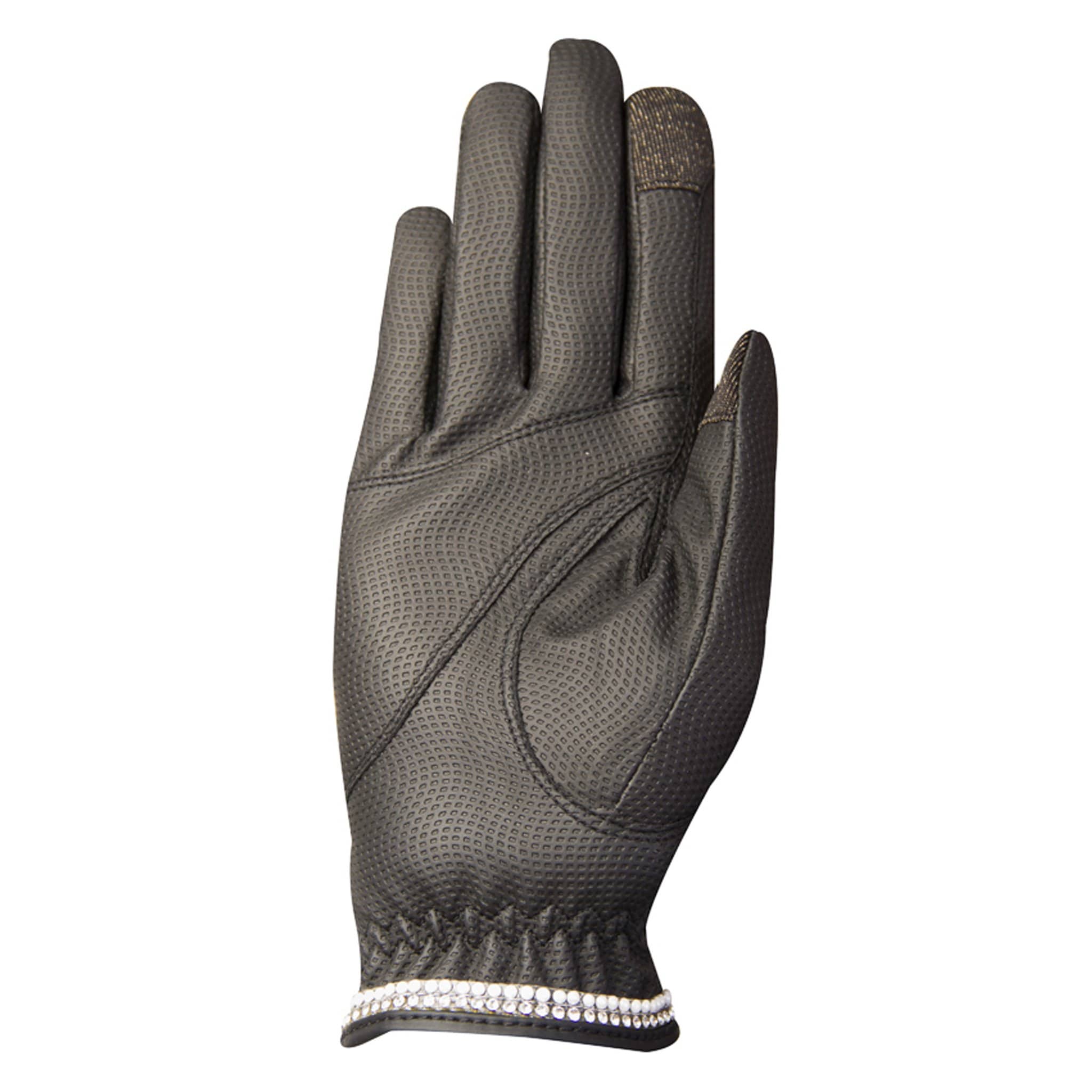 Imperial Riding Loraine Riding Gloves KL50115001 in Black Palm with touchscreen finger and thumb