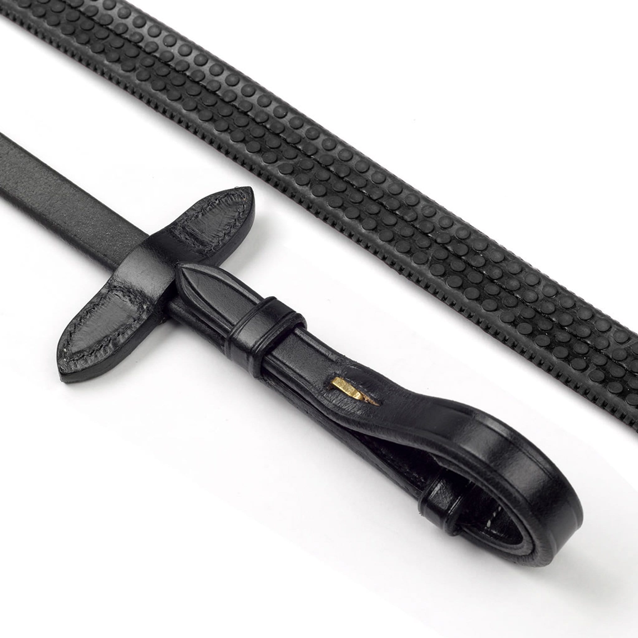 Whitaker Lynton Rubber Reins With Dimpled Grip Black RER073C07.