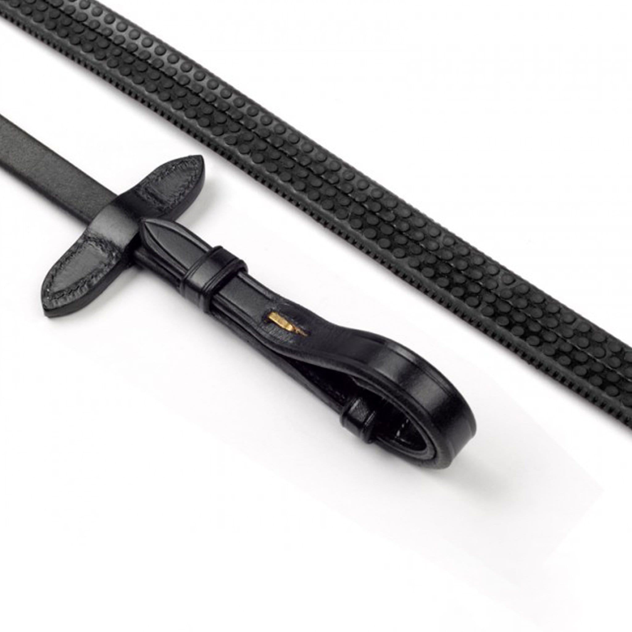 John Whitaker Eastwood Rubber Reins RER048A Black