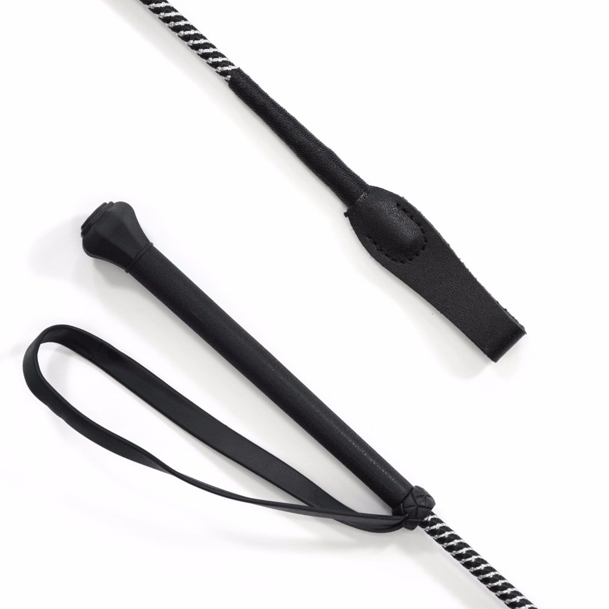 Km Elite Junior Black Grip Whip - Black and Silver