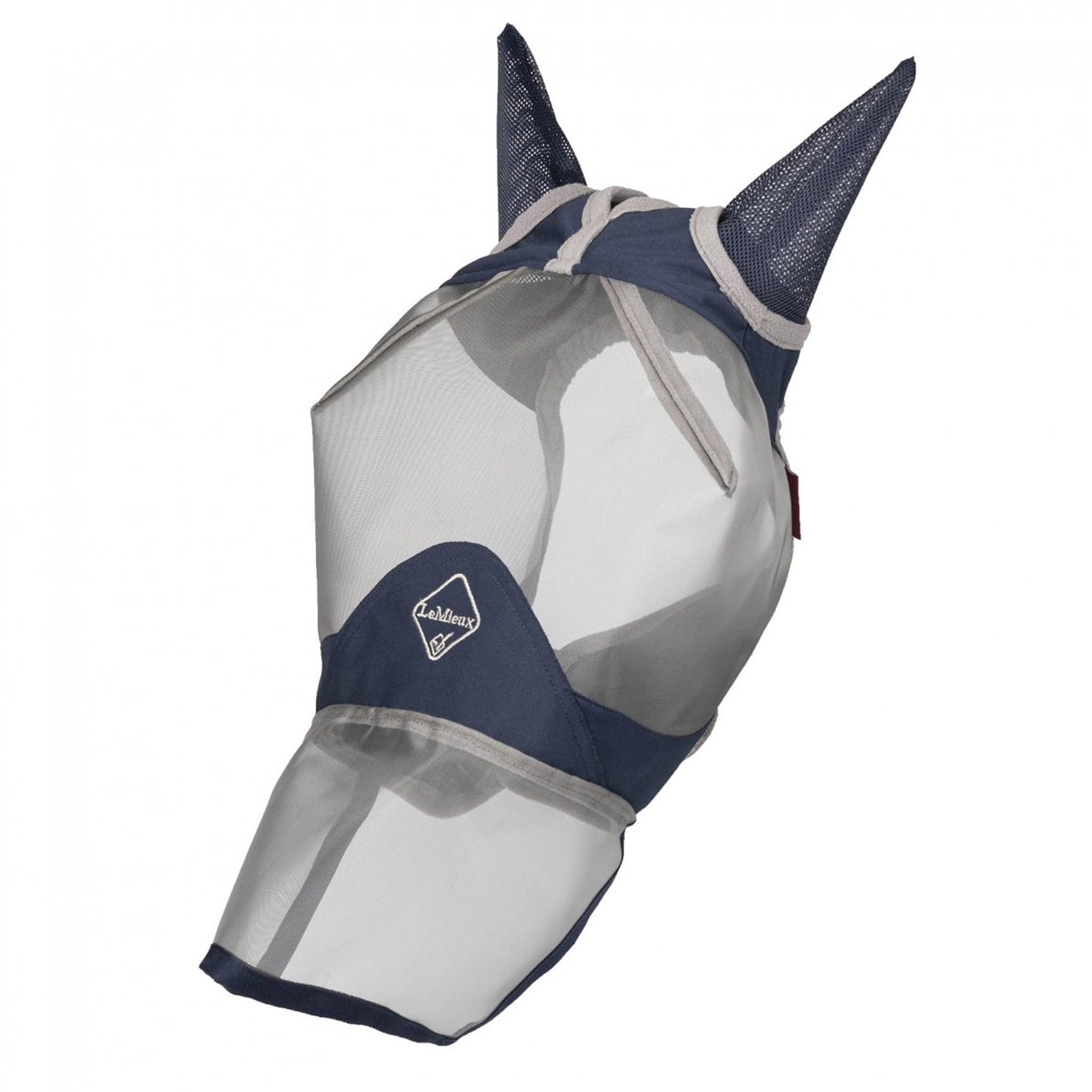 LeMieux Armour Shield Pro Fly Mask With Ears and Nose Navy and SIlver 5807