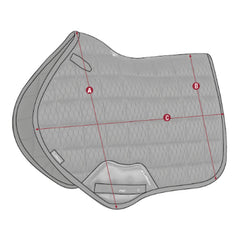 LeMieux Carbon MeshAir Close Contact Square Size Guide Image