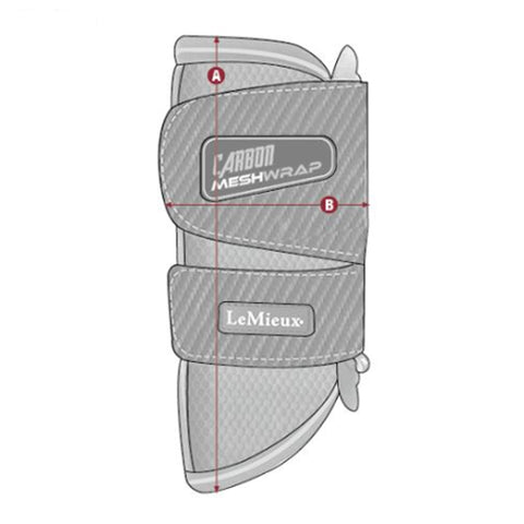 LeMieux Carbon Mesh Wrap Boots Size Guide Image