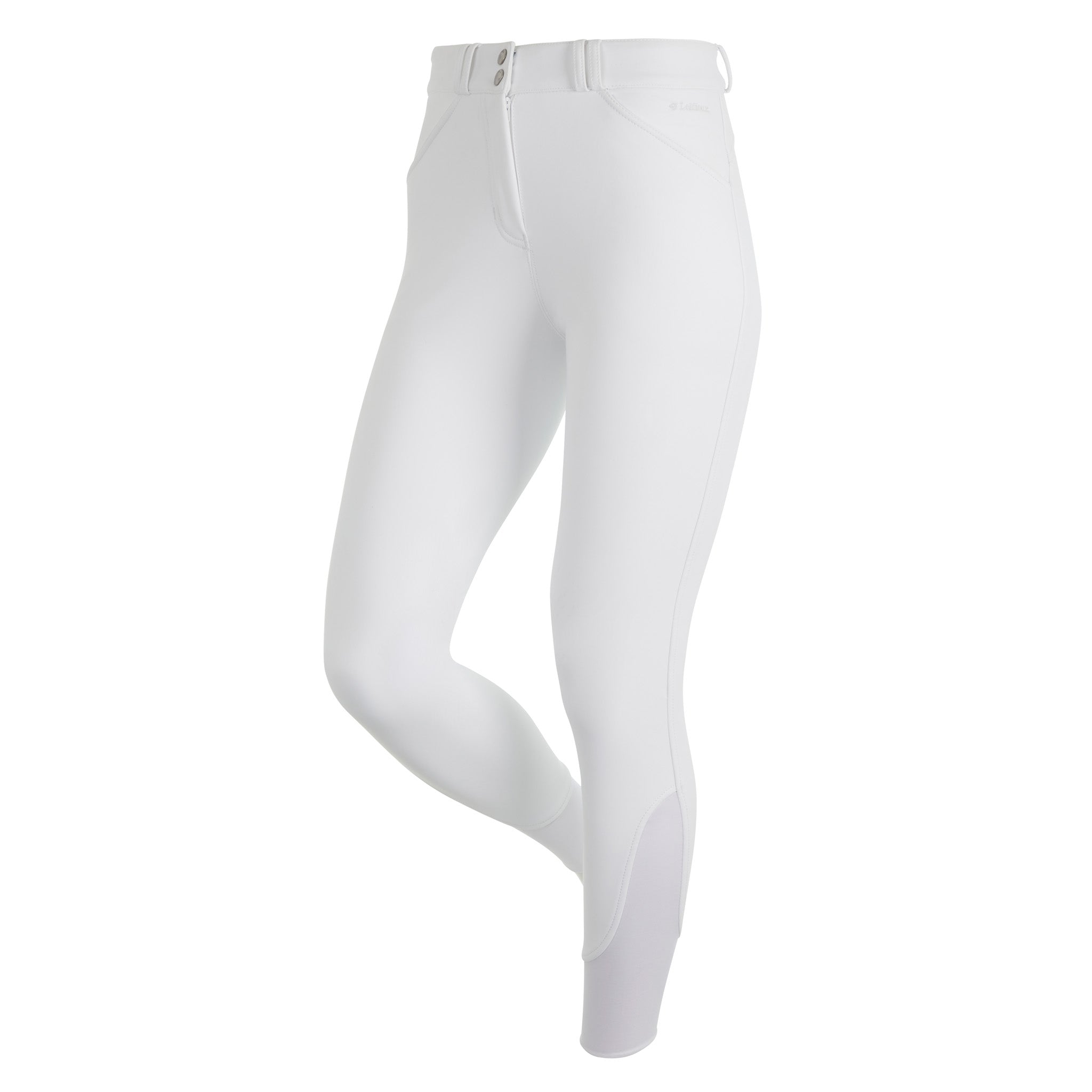 LeMieux Drytex Waterproof Silicone Knee Patch Breeches White 12880 Front