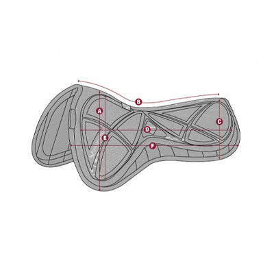 LeMieux X-Grip Half Pad Size Guide Image
