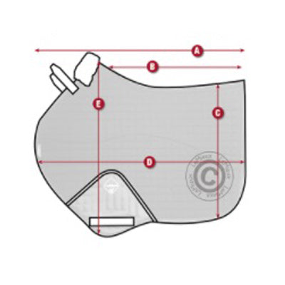 LeMieux Merino+ Close Contact Square Size Guide Image