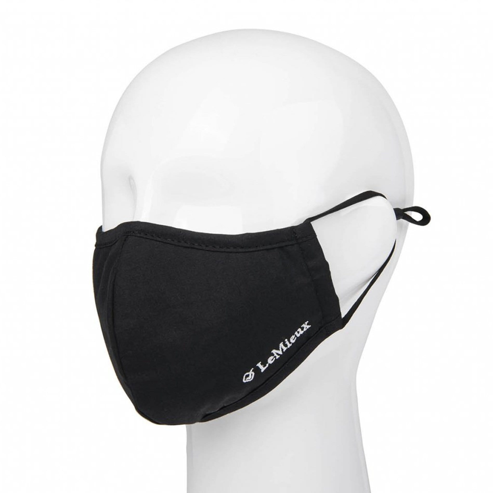 LeMieux Reusable Face Mask 4838 Black and White Sport Left Side