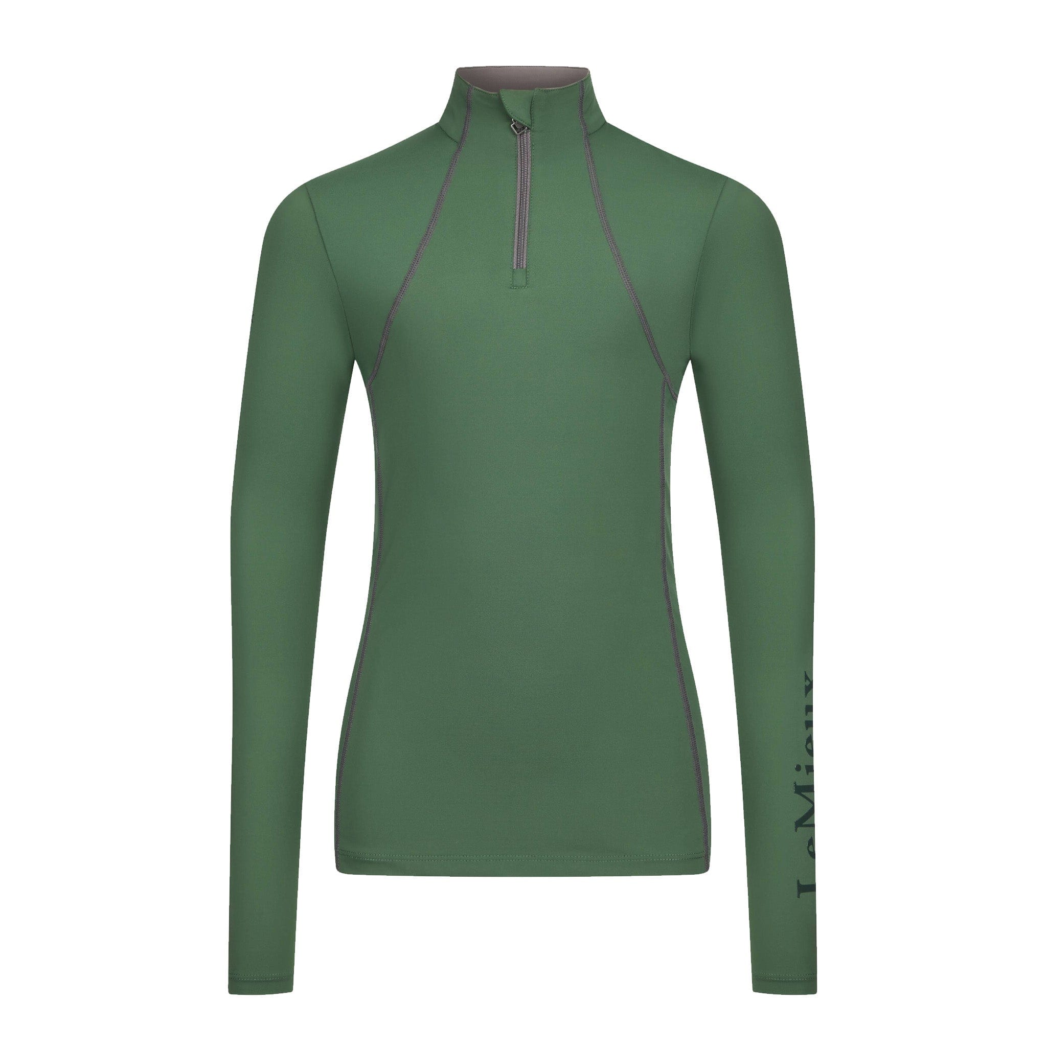 LeMieux Young Rider Base Layer Hunter Green Front IT04318
