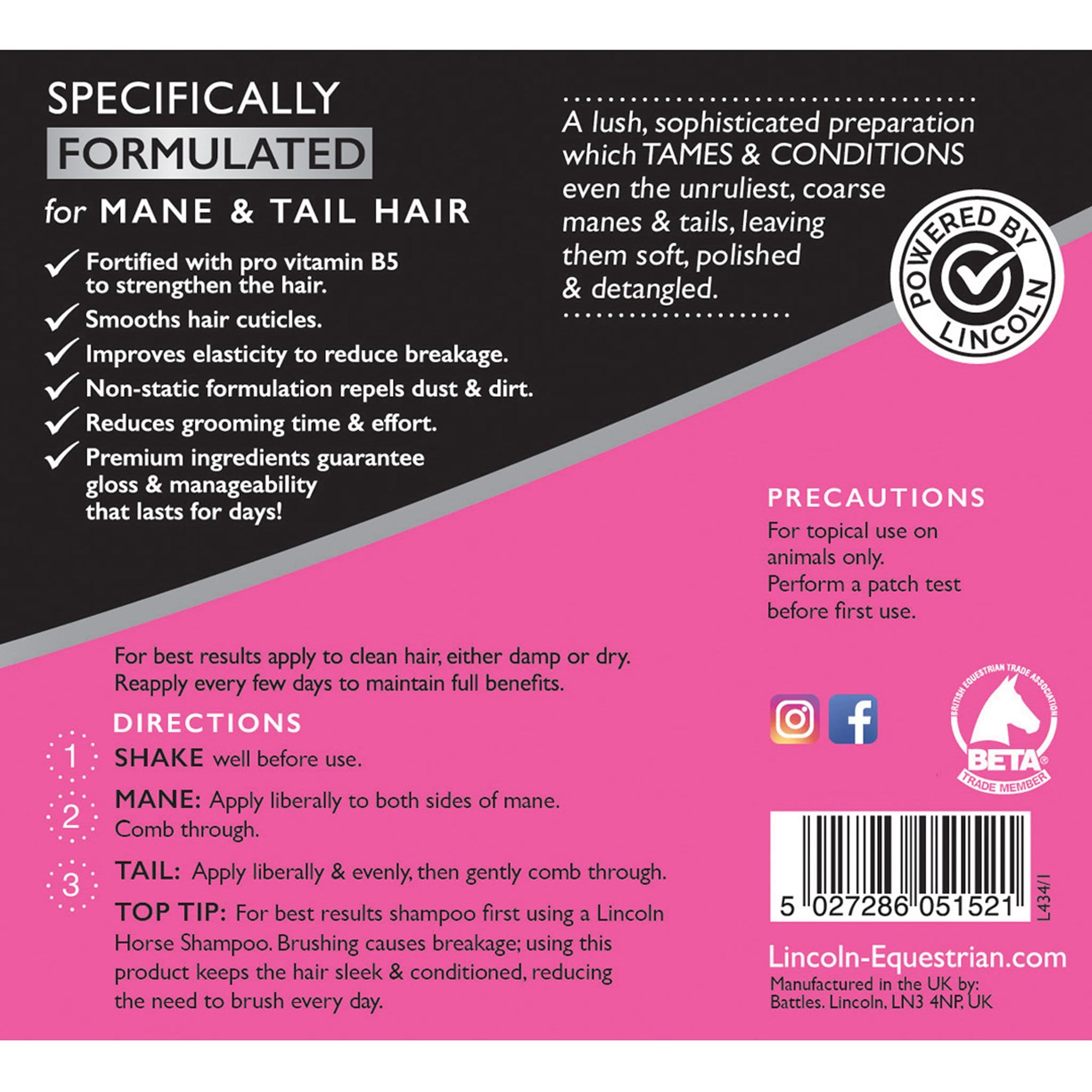 Lincoln Piaffe Mane & Tail Conditioner