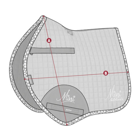 Mini LeMieux Suede Close Contact Jumping Square Size Guide Image