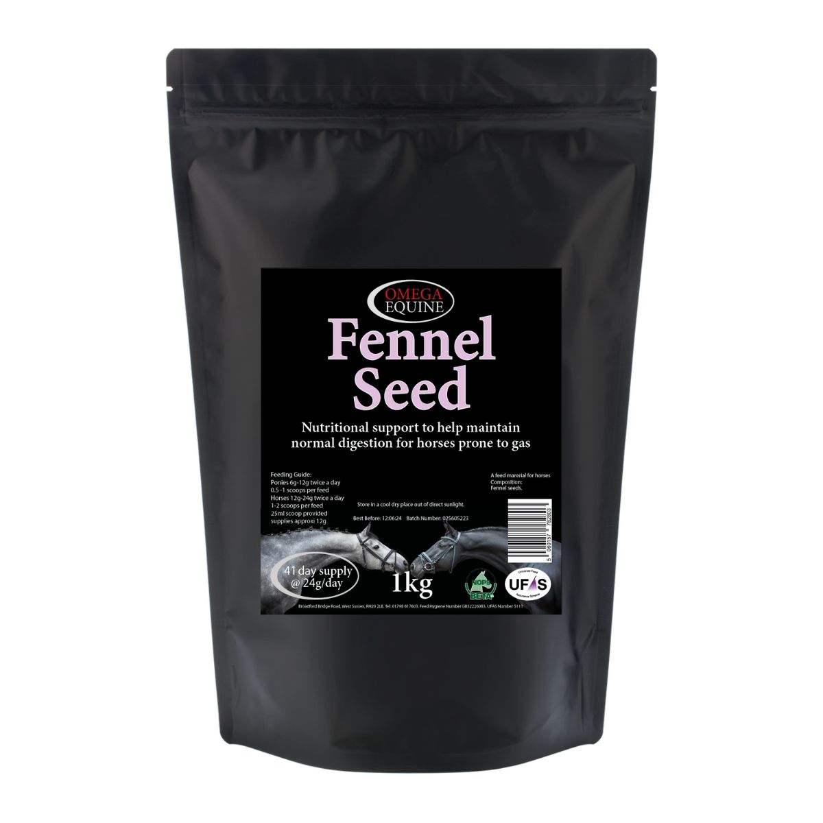 Omega Equine Fennel Seed - 1kg