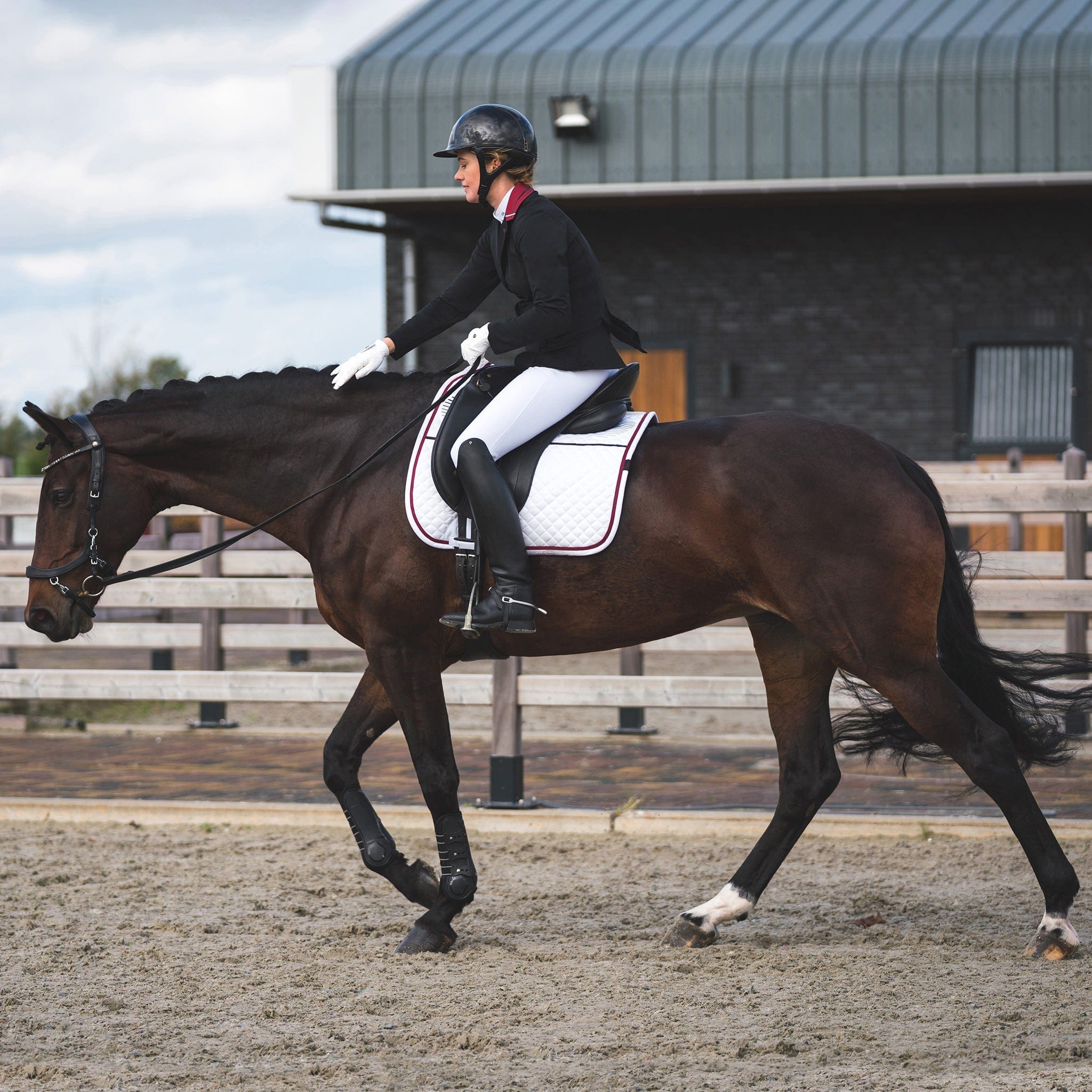 Pres Teq Ambition First Silicone Full Seat Breeches White